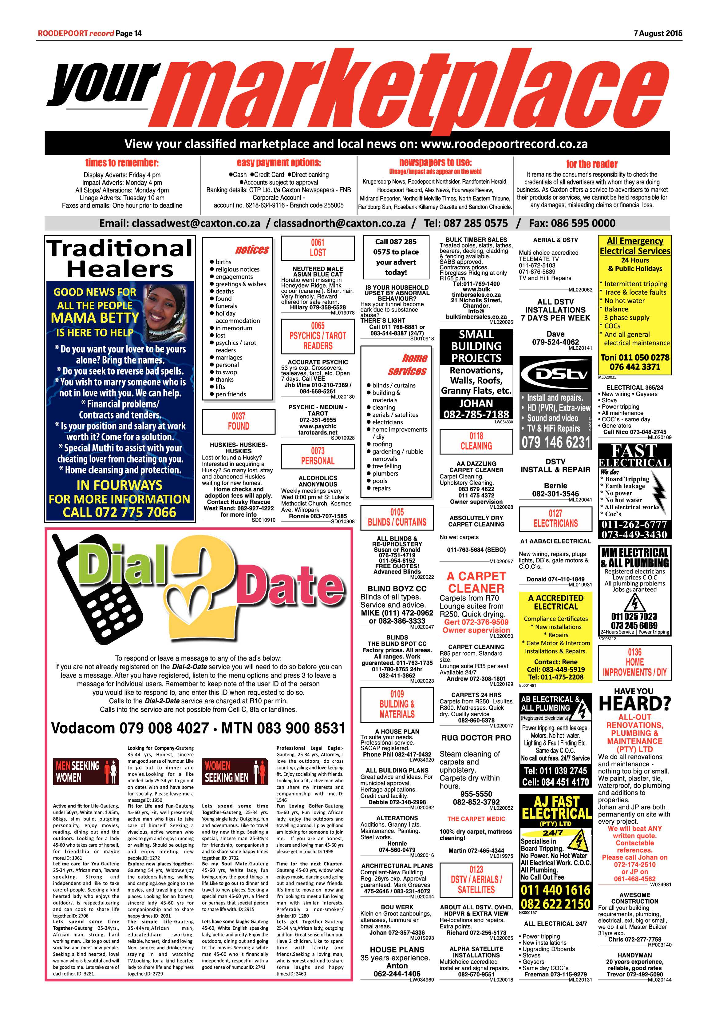 Roodepoort Record 7 August 2015 page 20