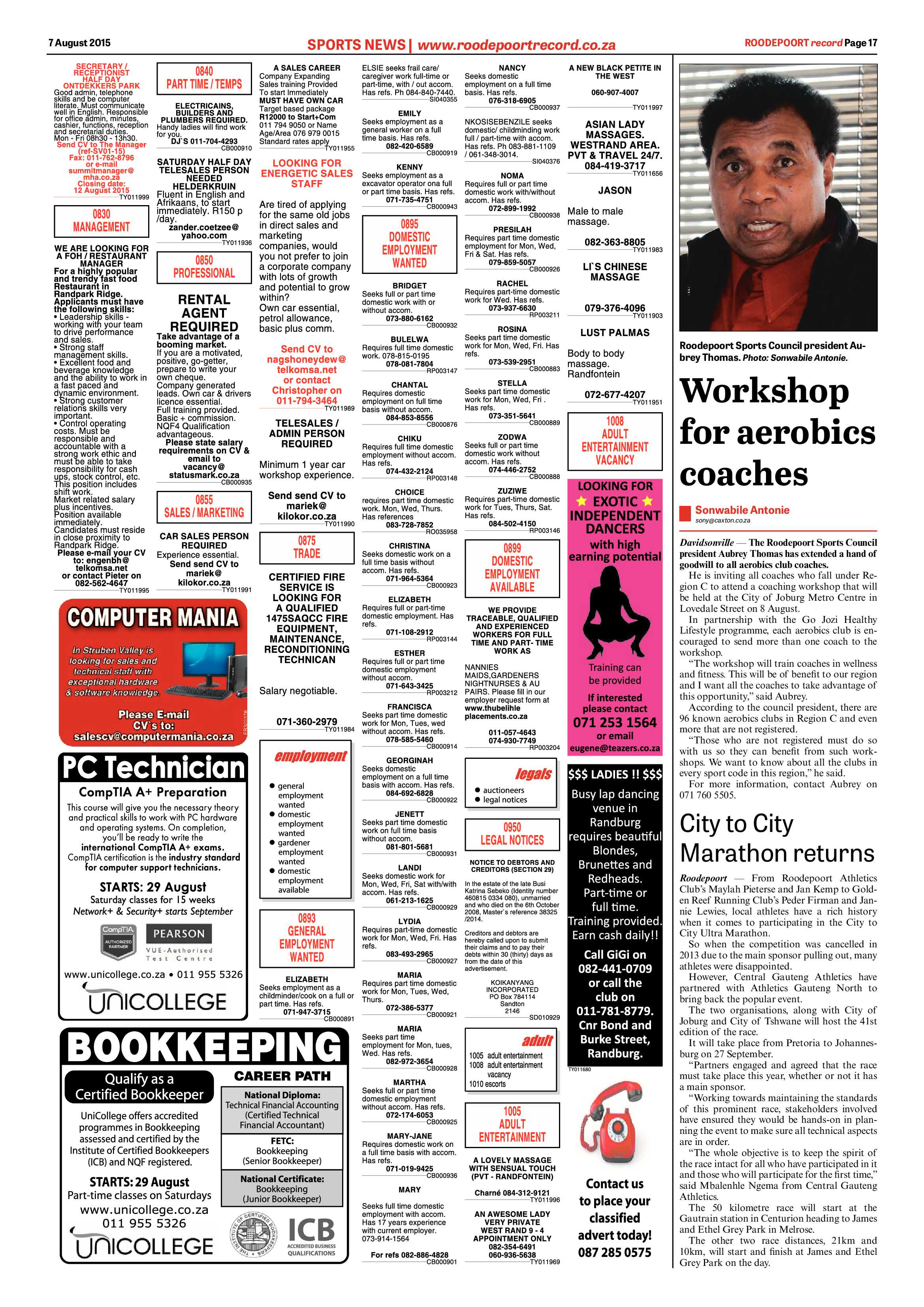 Roodepoort Record 7 August 2015 page 23