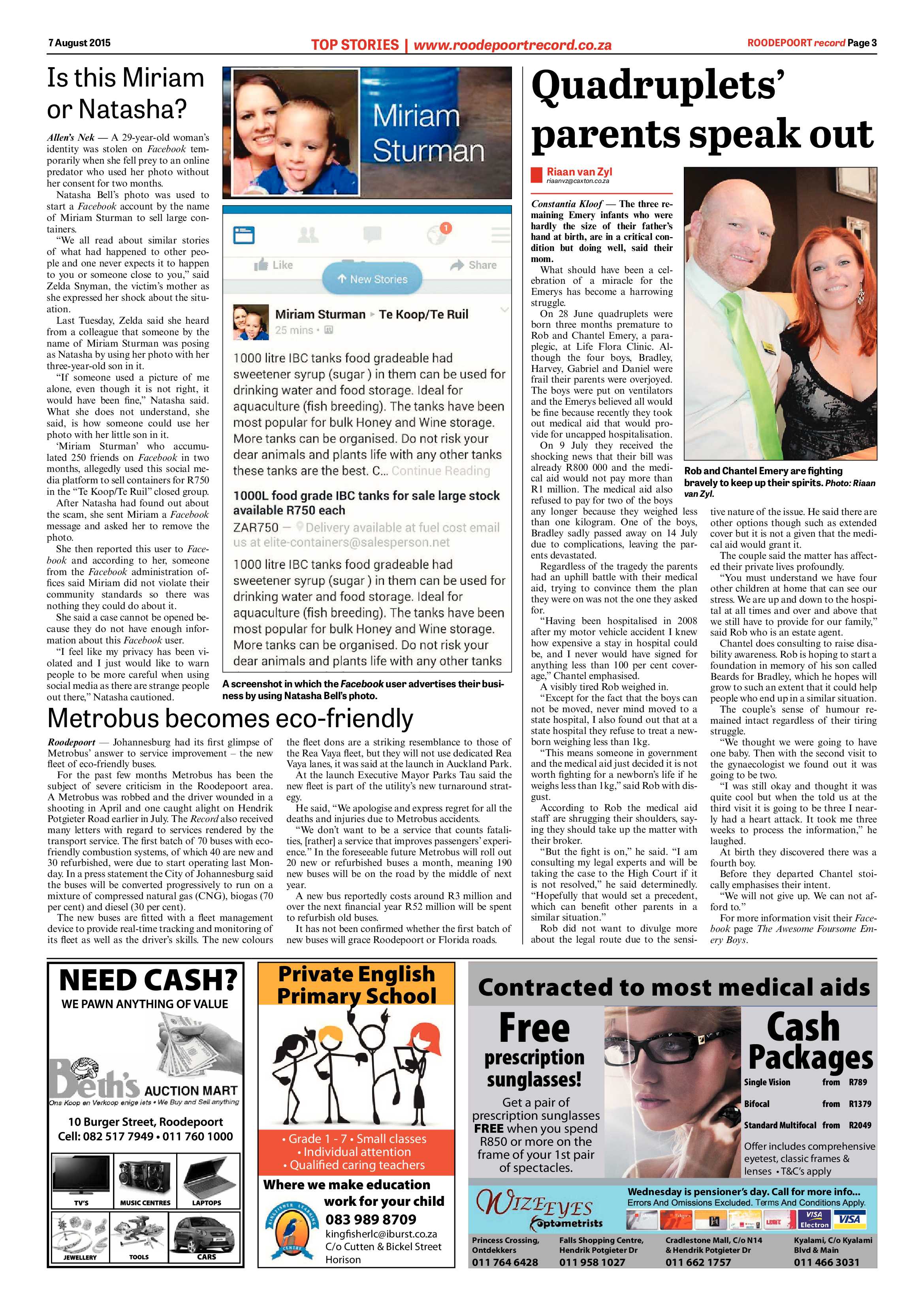 Roodepoort Record 7 August 2015 page 3