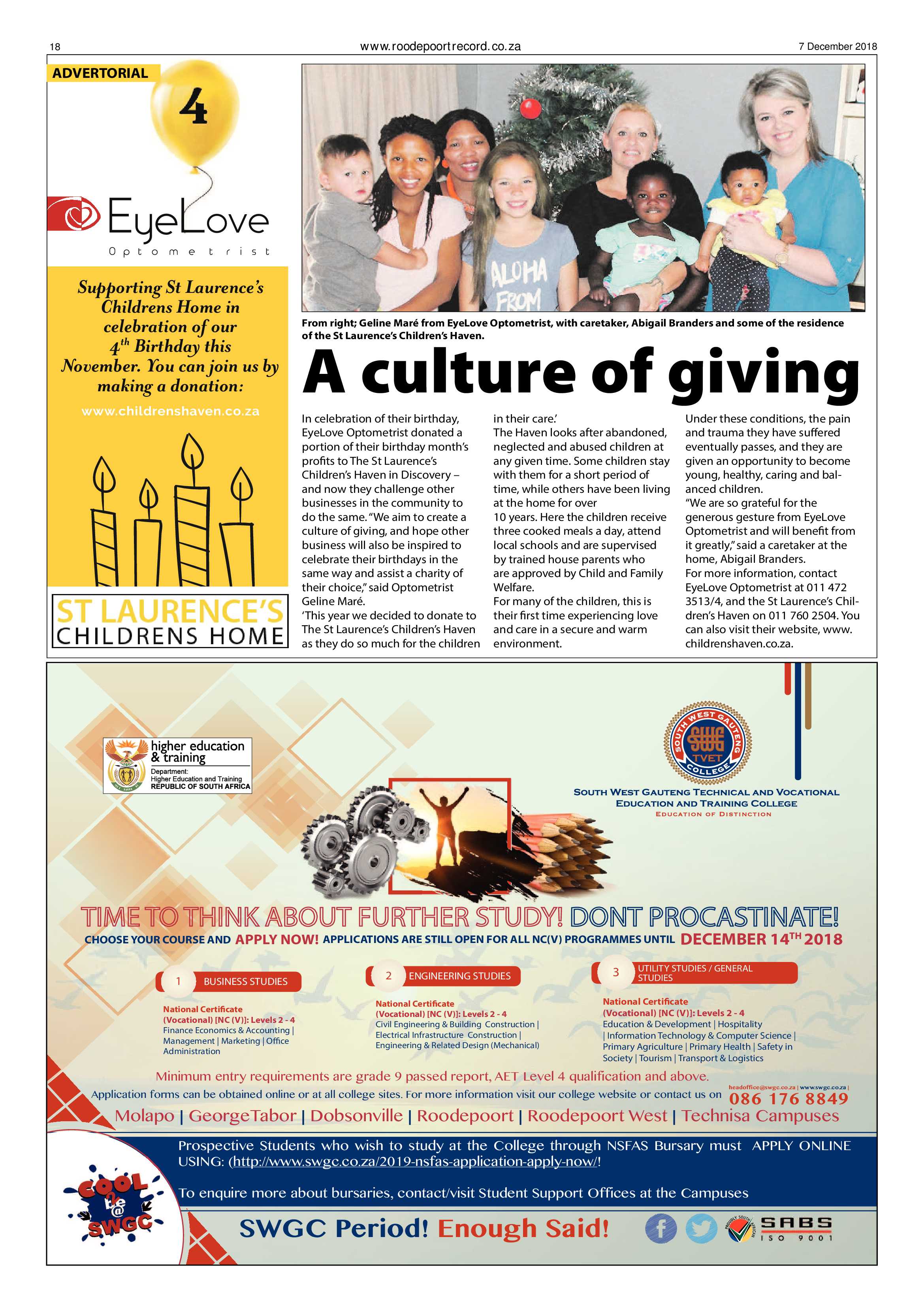 Roodepoort Record 7 December 2018 page 18