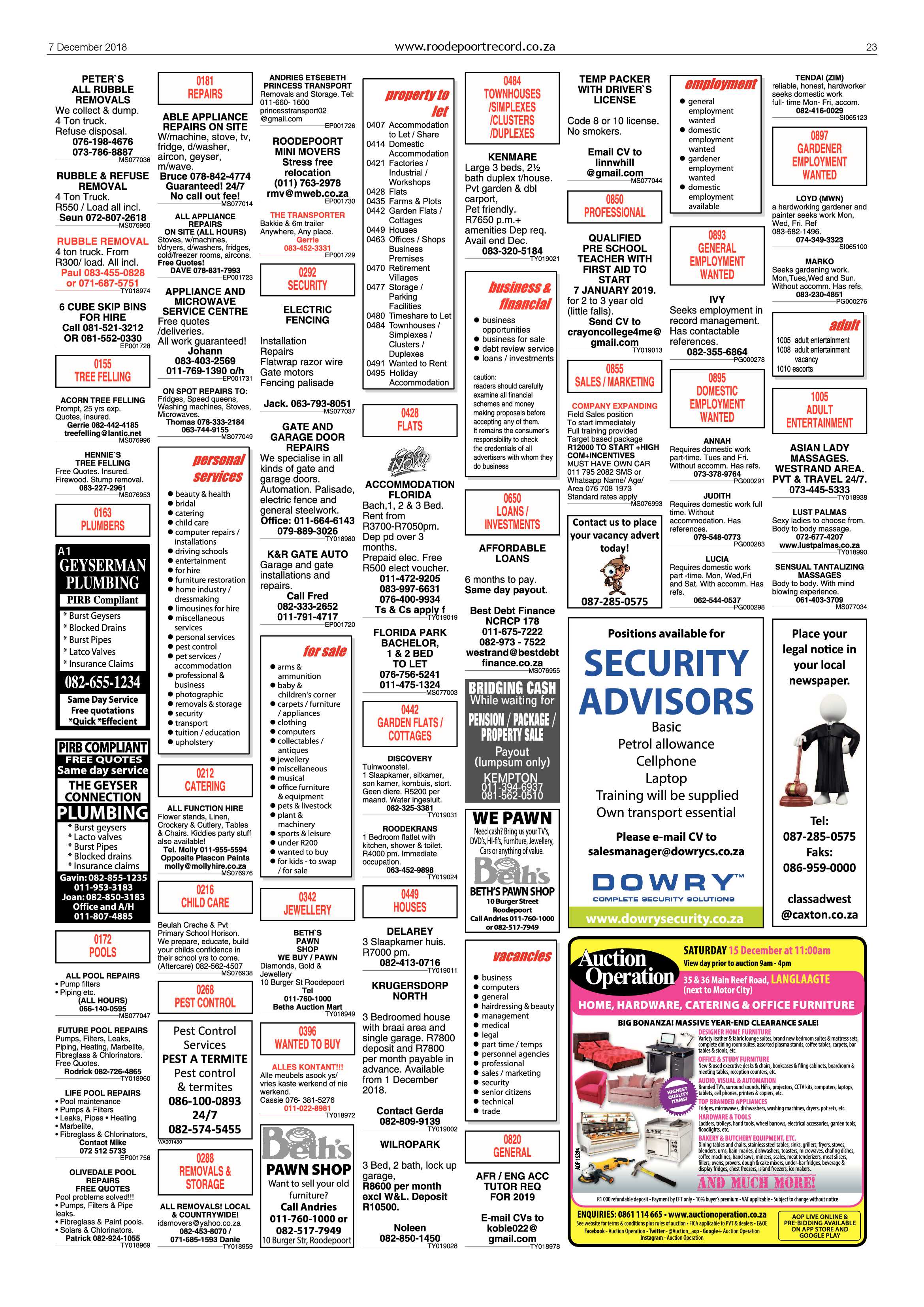Roodepoort Record 7 December 2018 page 23