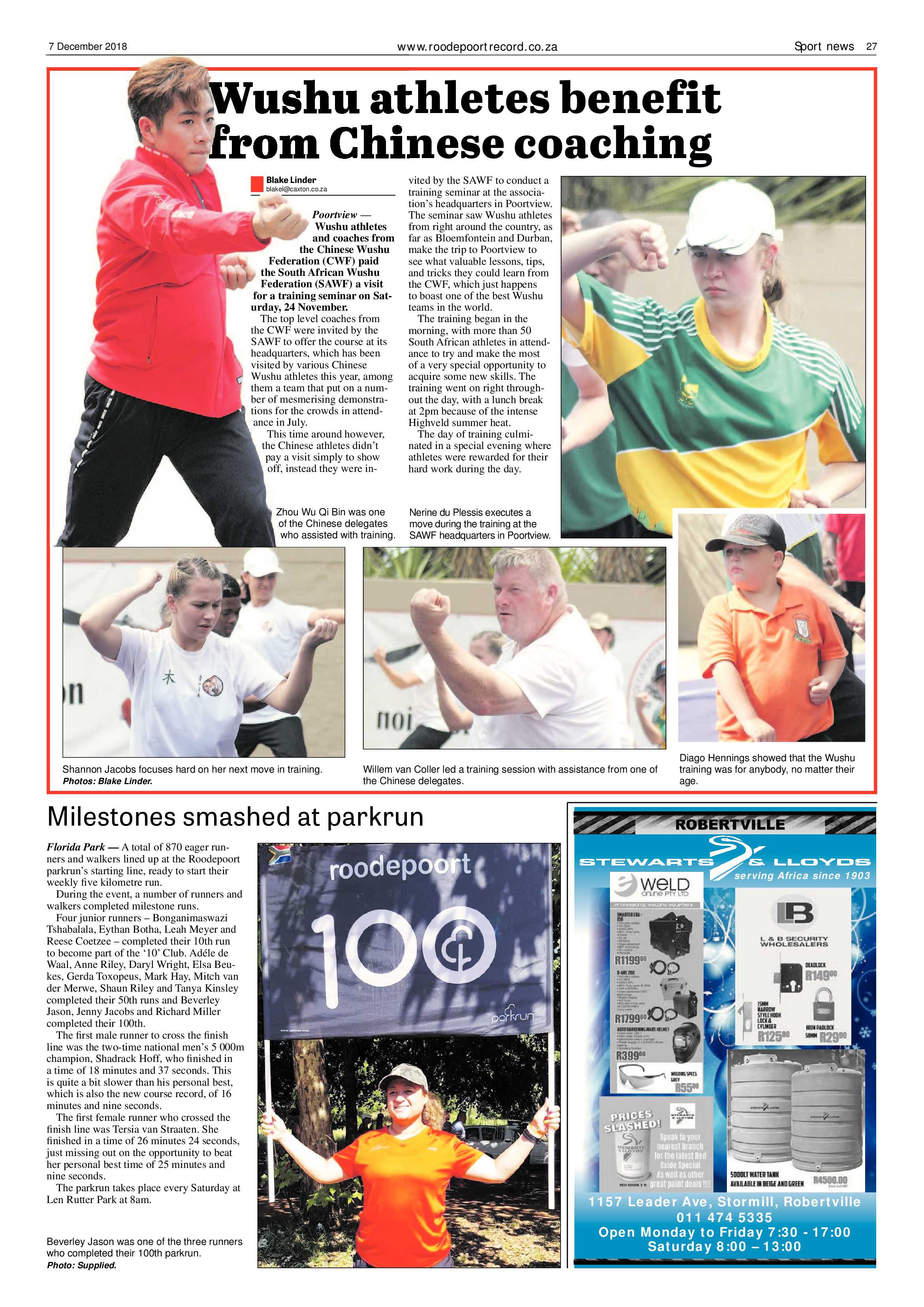 Roodepoort Record 7 December 2018 page 27