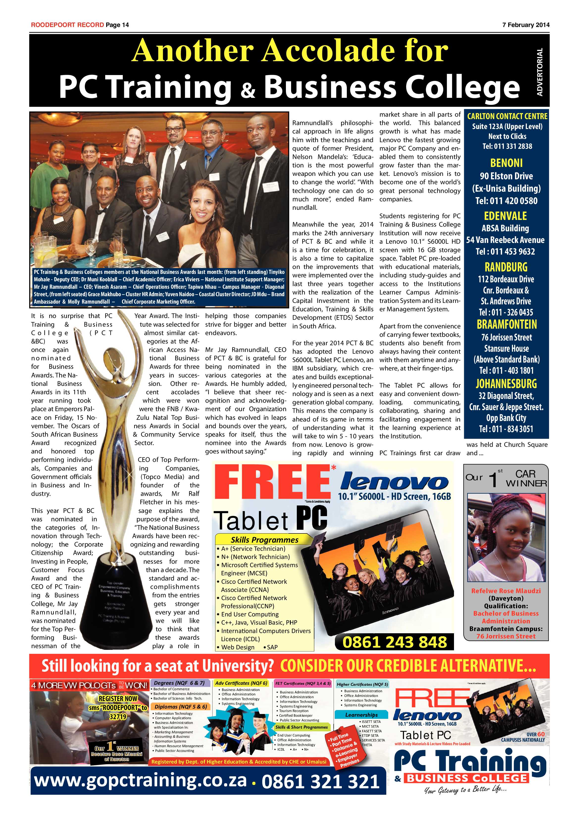 Roodepoort Record 7 February 2014 page 14
