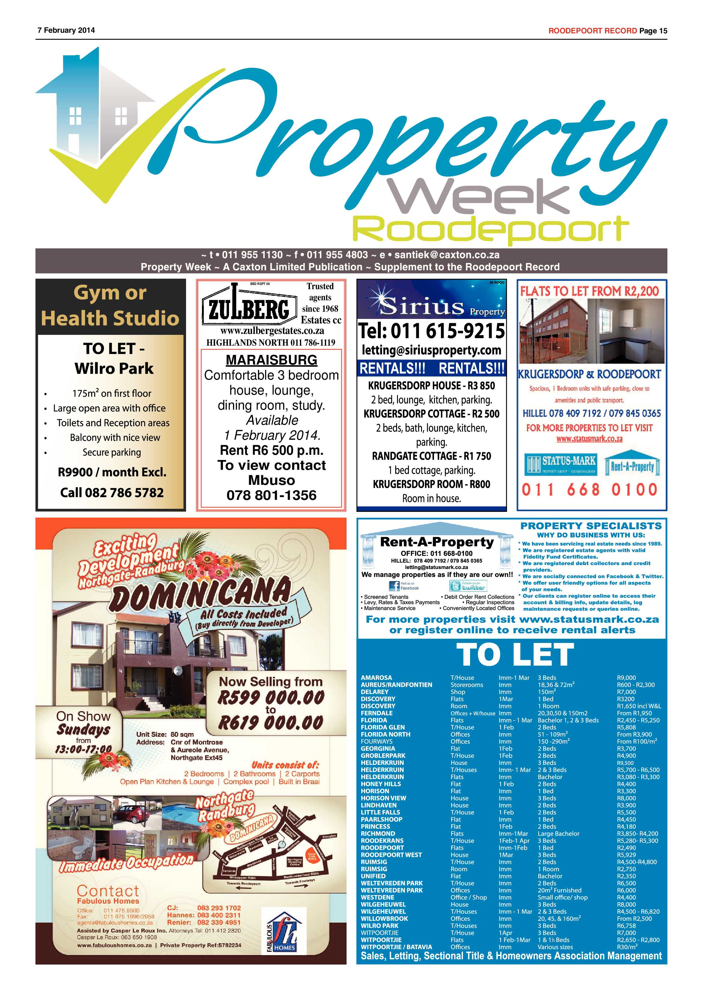 Roodepoort Record 7 February 2014 page 15