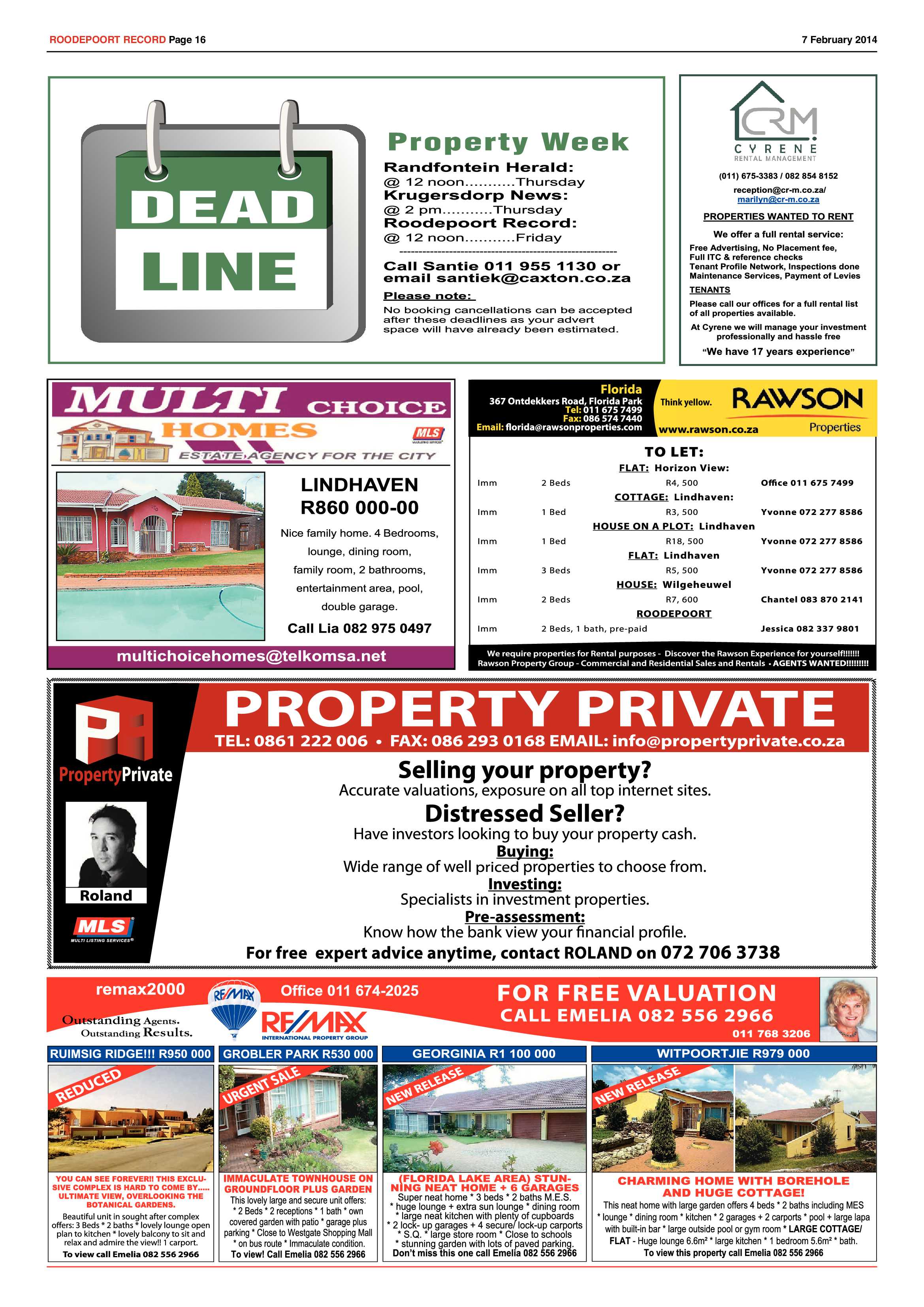 Roodepoort Record 7 February 2014 page 16