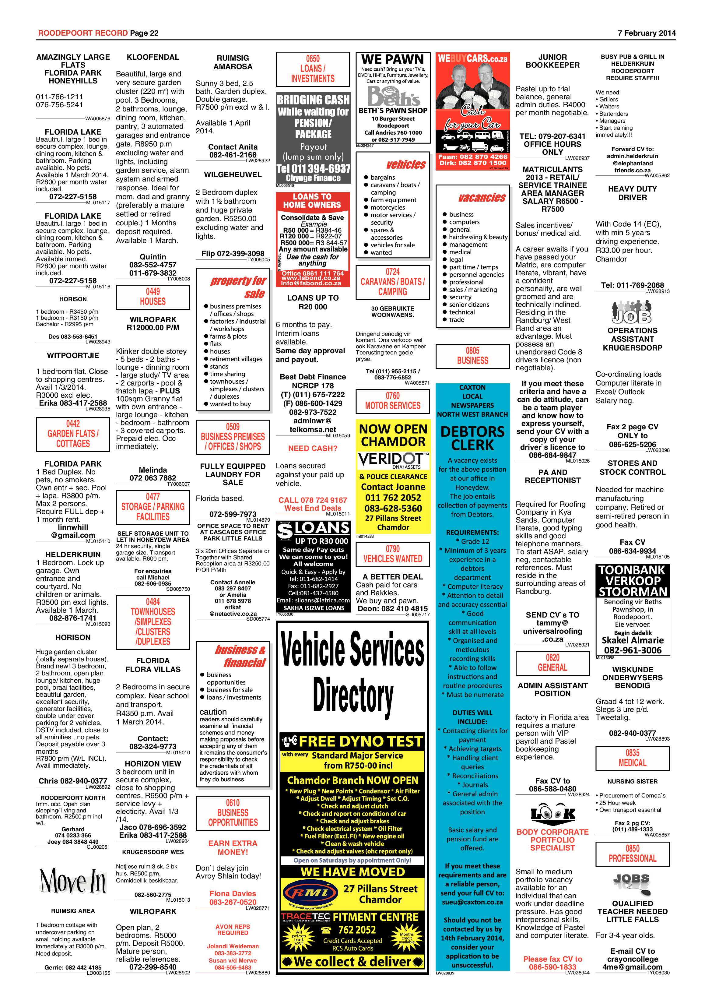 Roodepoort Record 7 February 2014 page 22