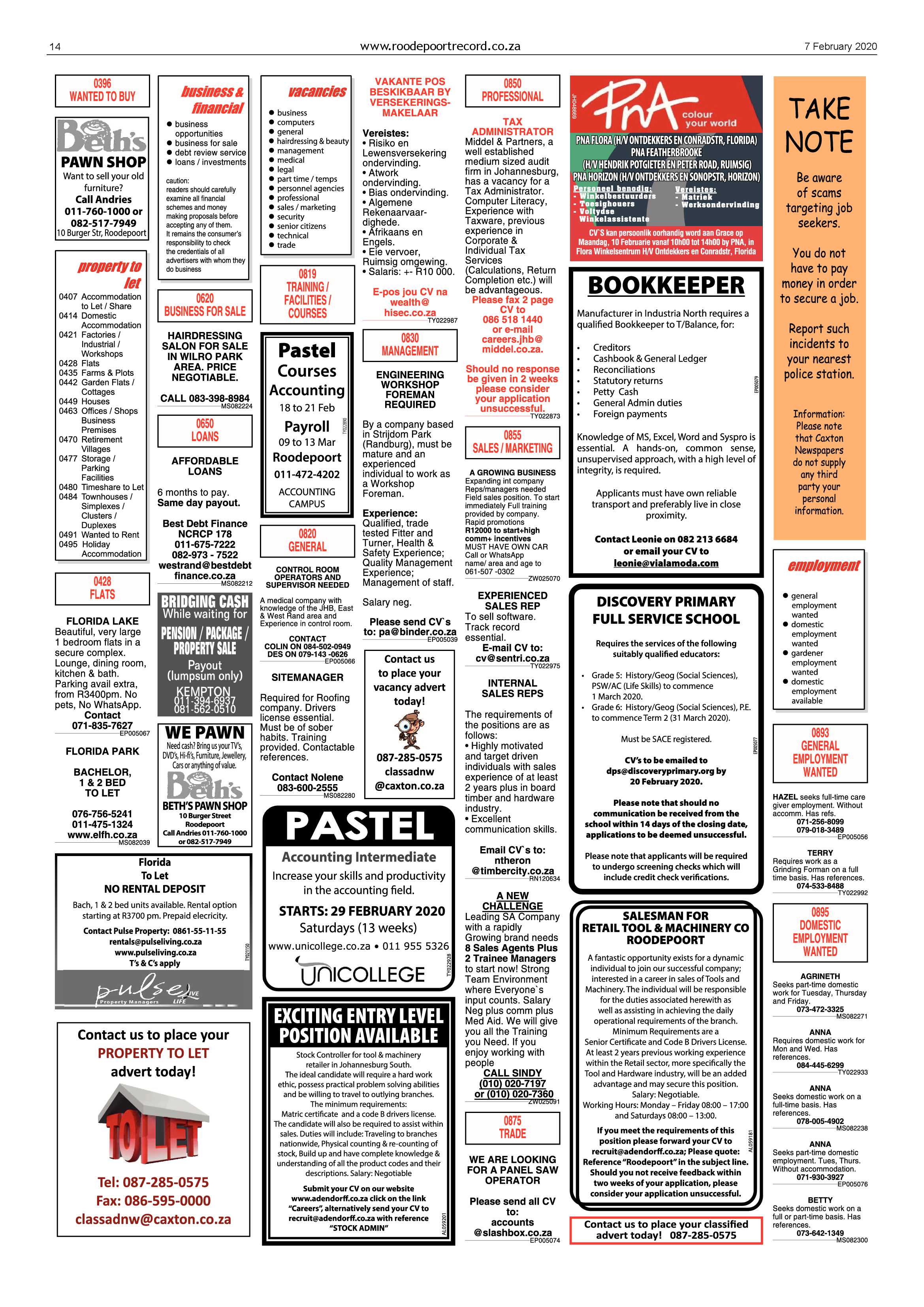 Roodepoort Record 7 February 2020 page 14