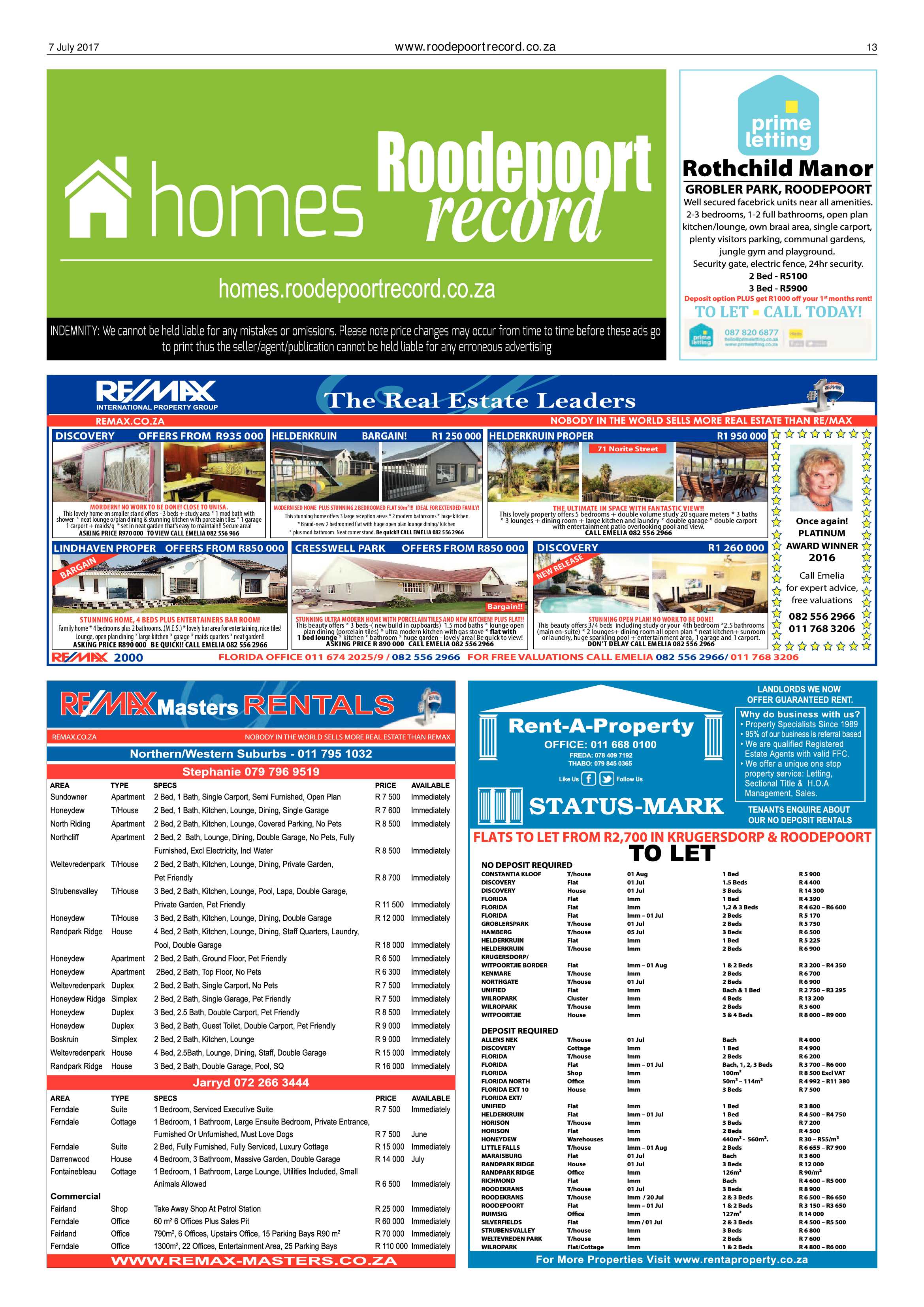 Roodepoort Record 7 July 2017 page 13