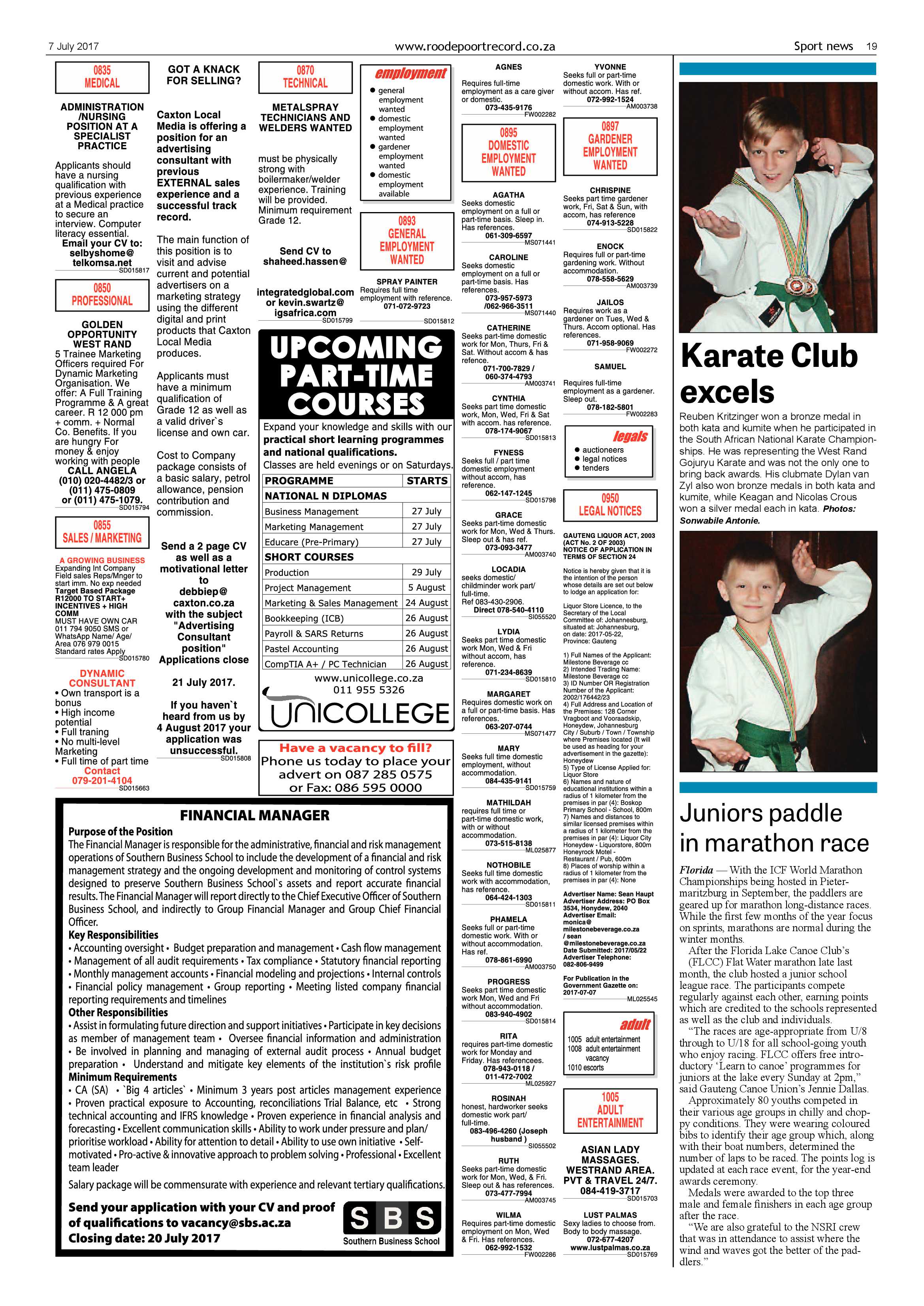 Roodepoort Record 7 July 2017 page 19