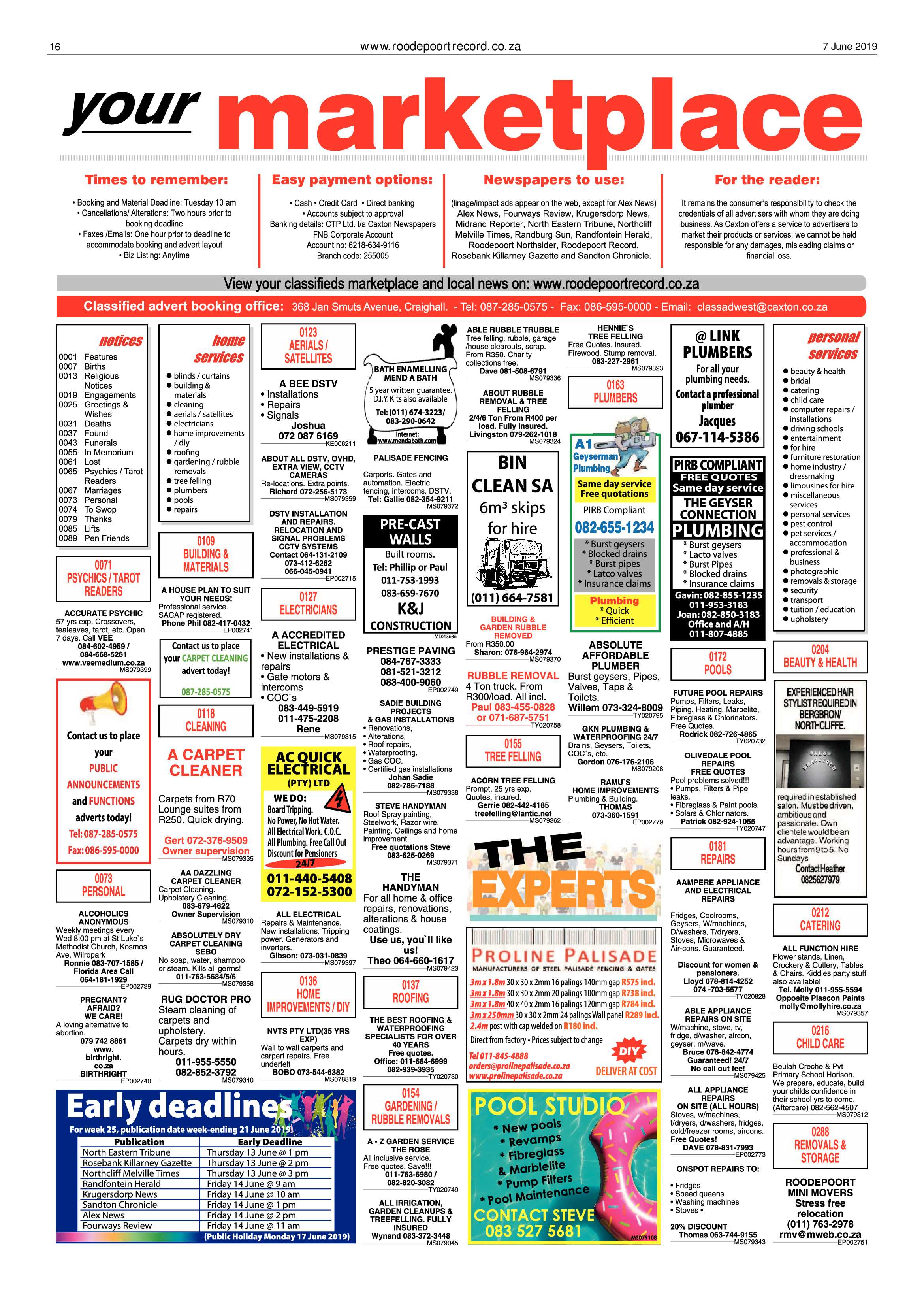 Roodepoort Record 7 June 2019 page 16