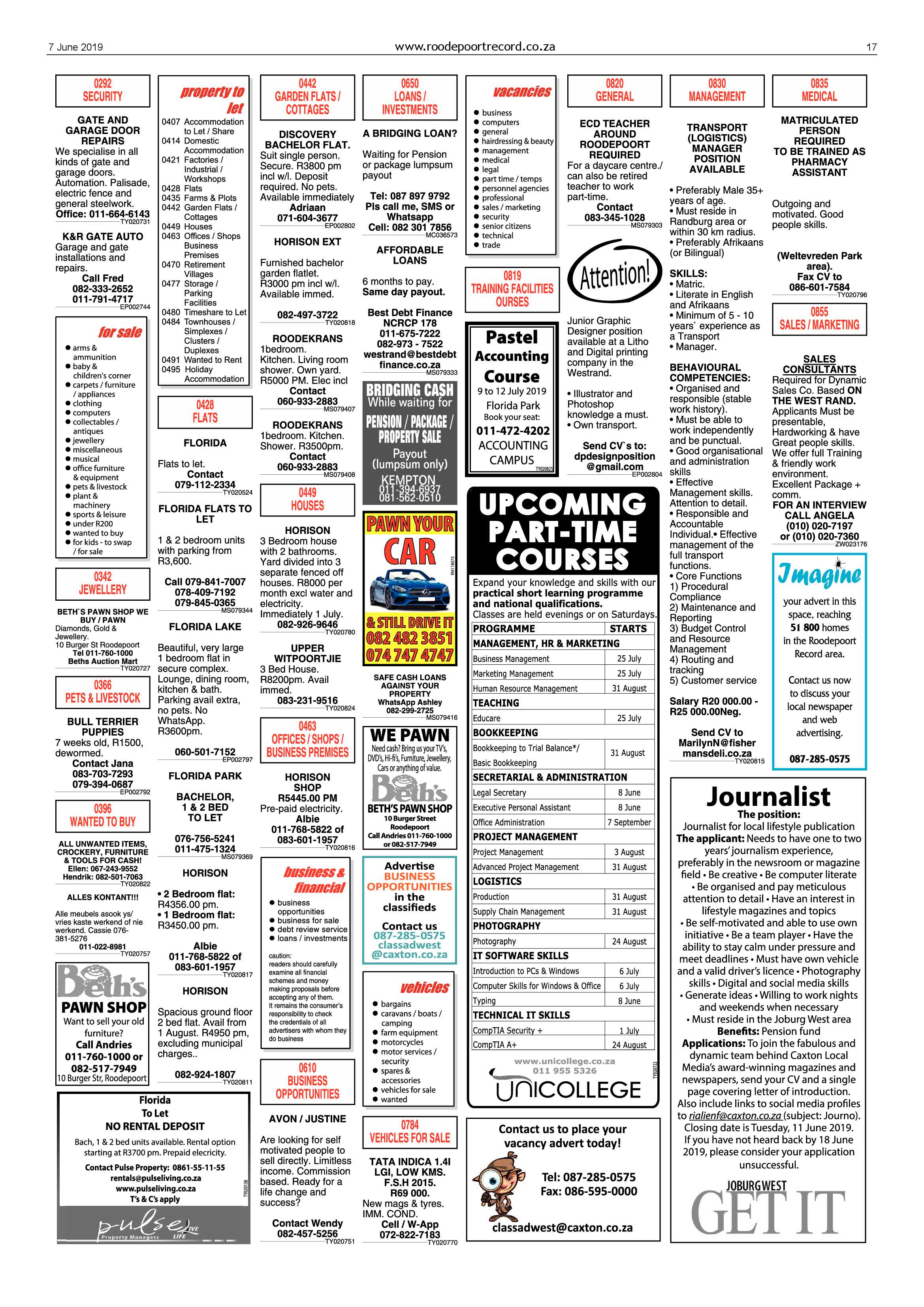 Roodepoort Record 7 June 2019 page 17