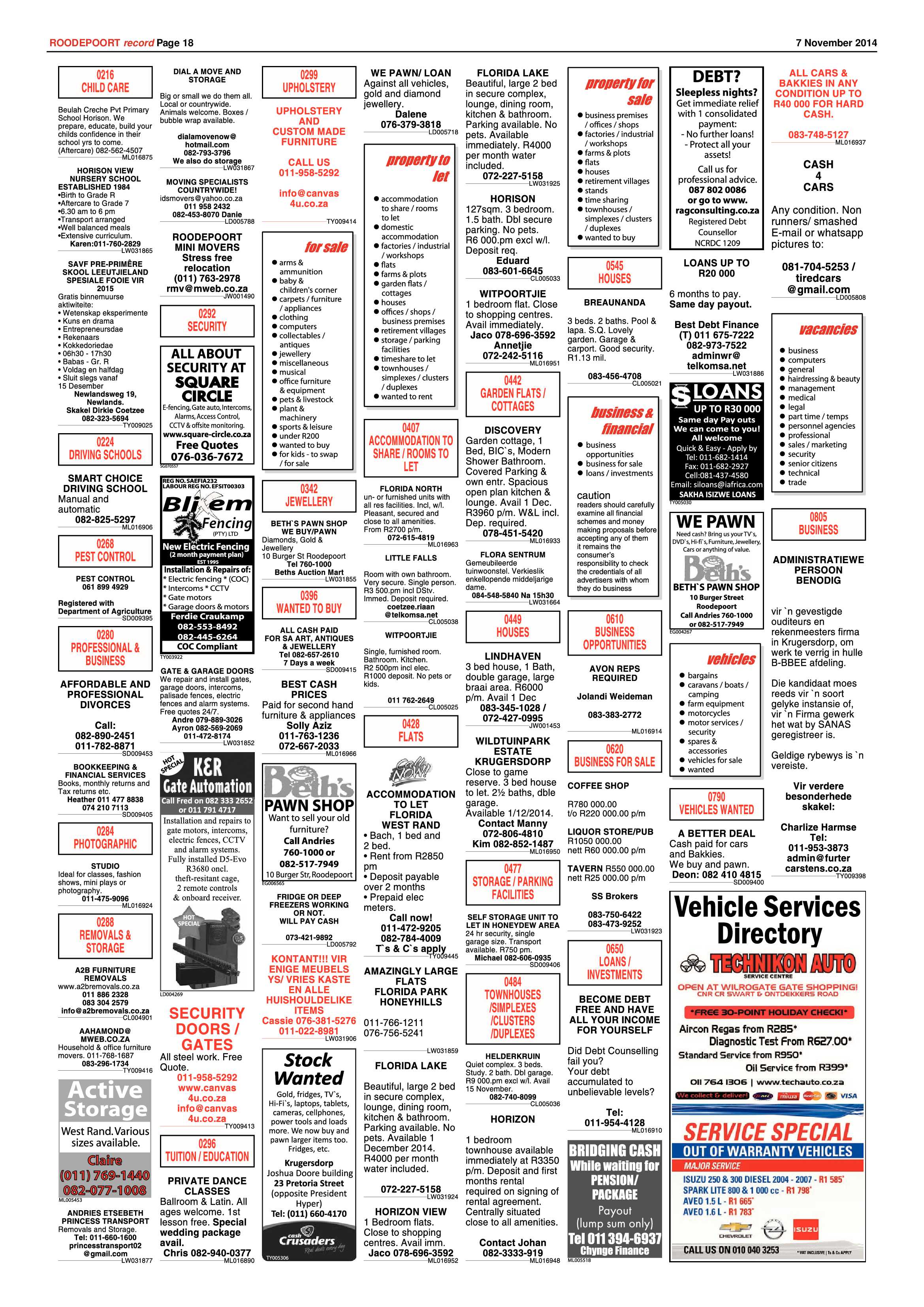 Roodepoort Record 7 November 2014 page 18