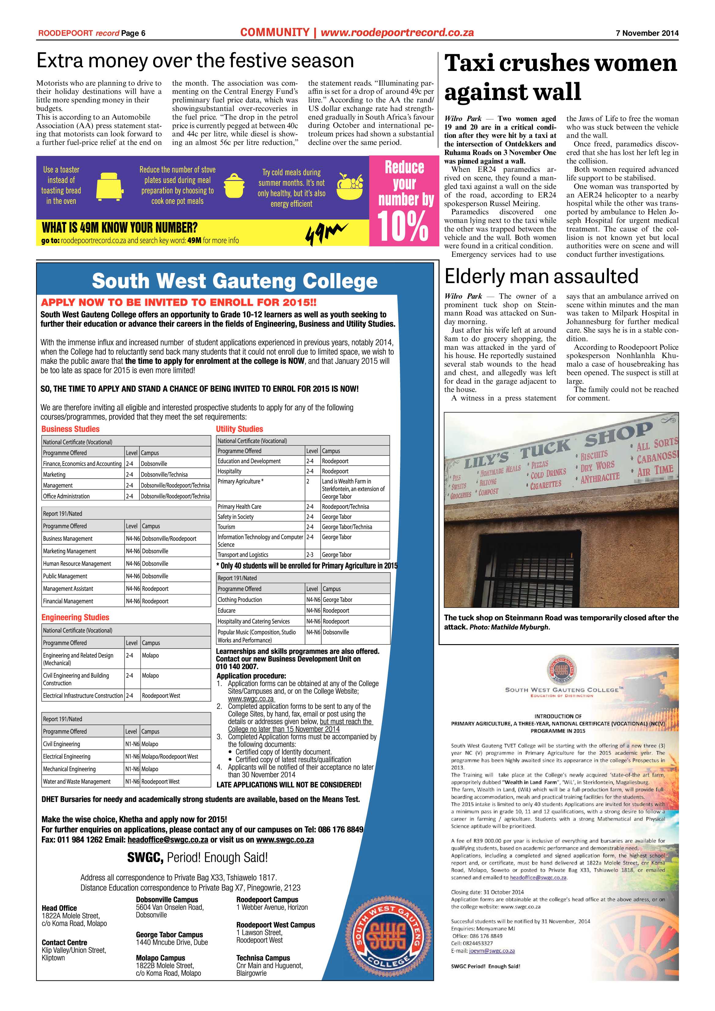 Roodepoort Record 7 November 2014 page 6