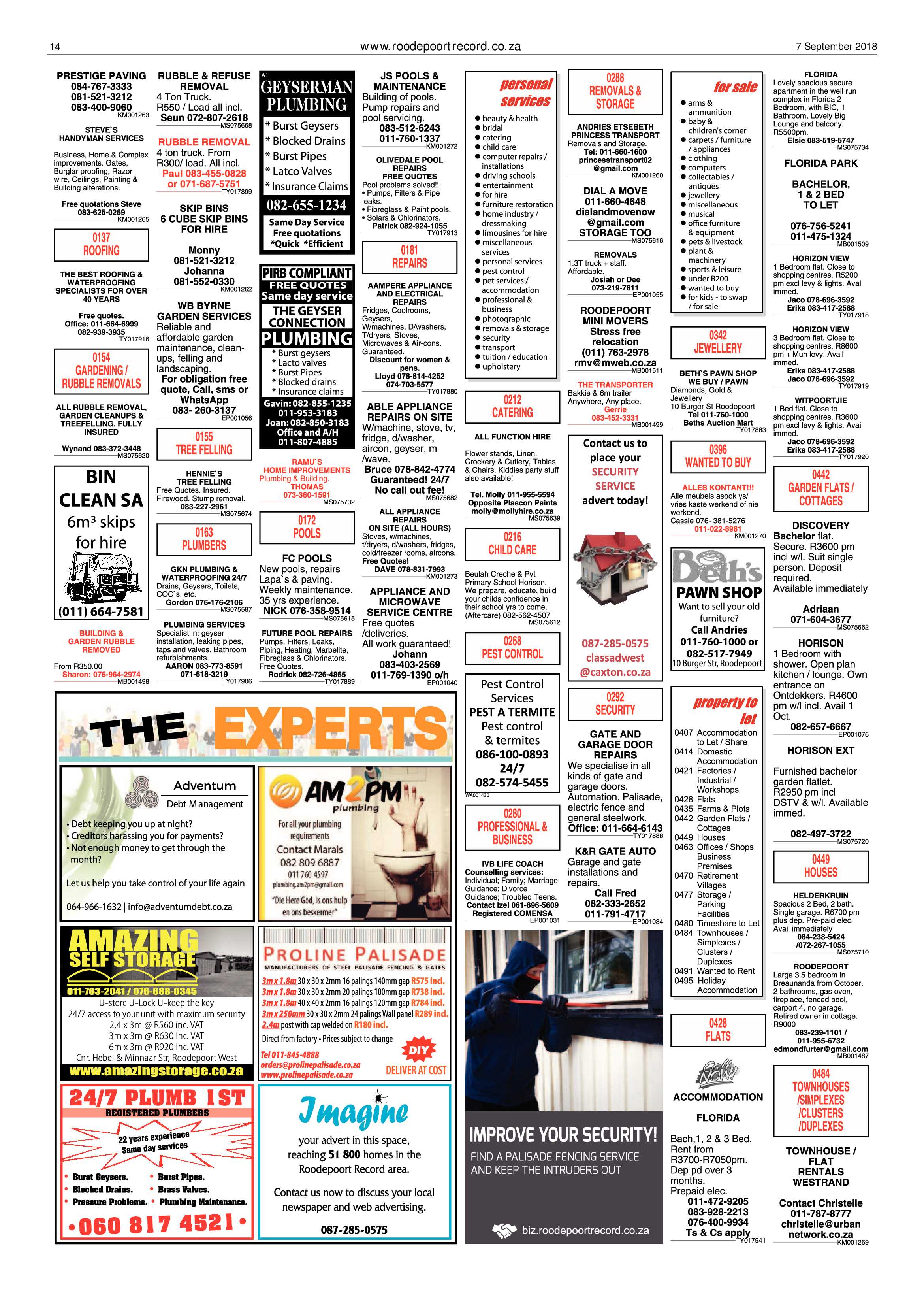 Roodepoort Record 7 September 2018 page 14