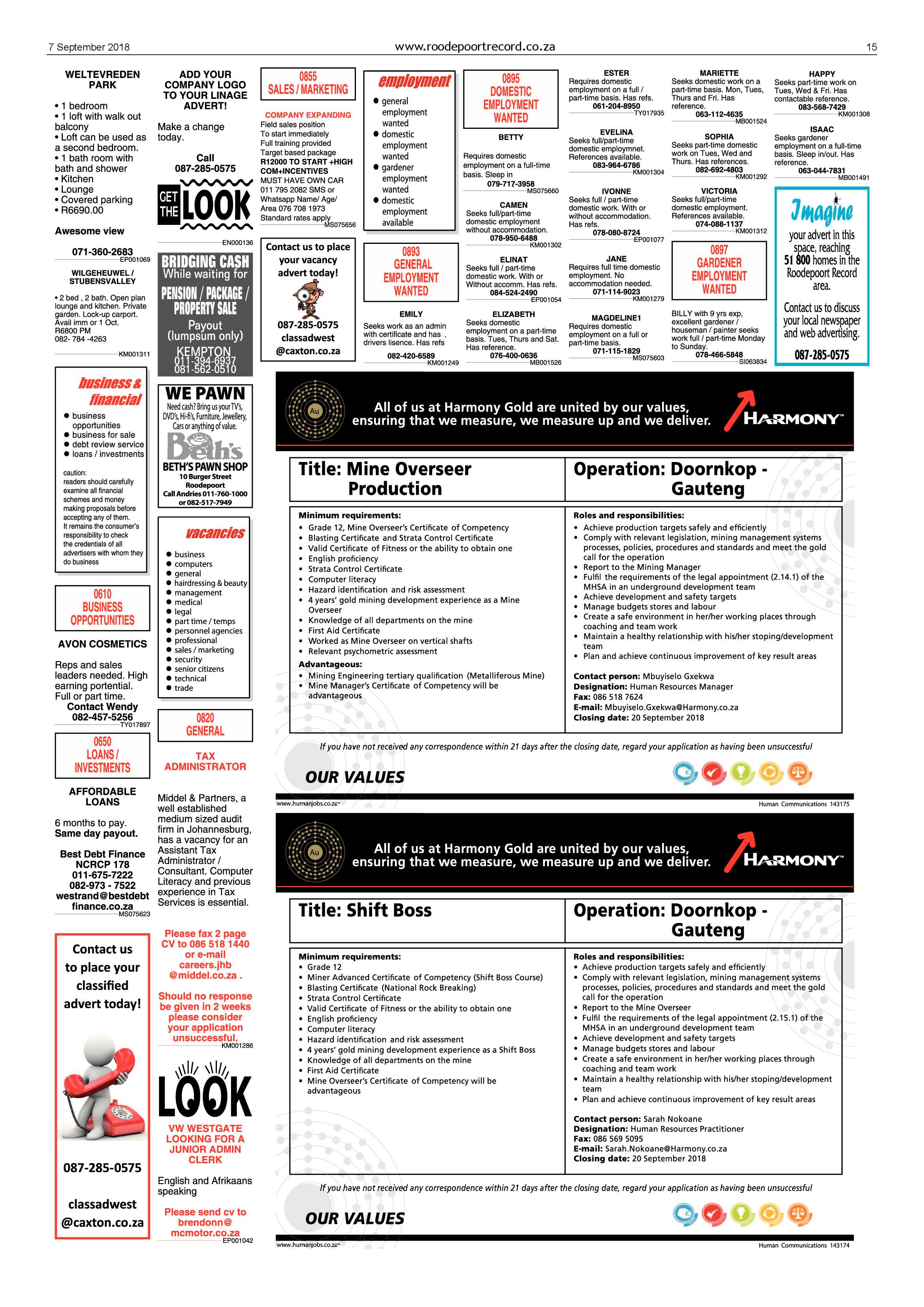 Roodepoort Record 7 September 2018 page 15