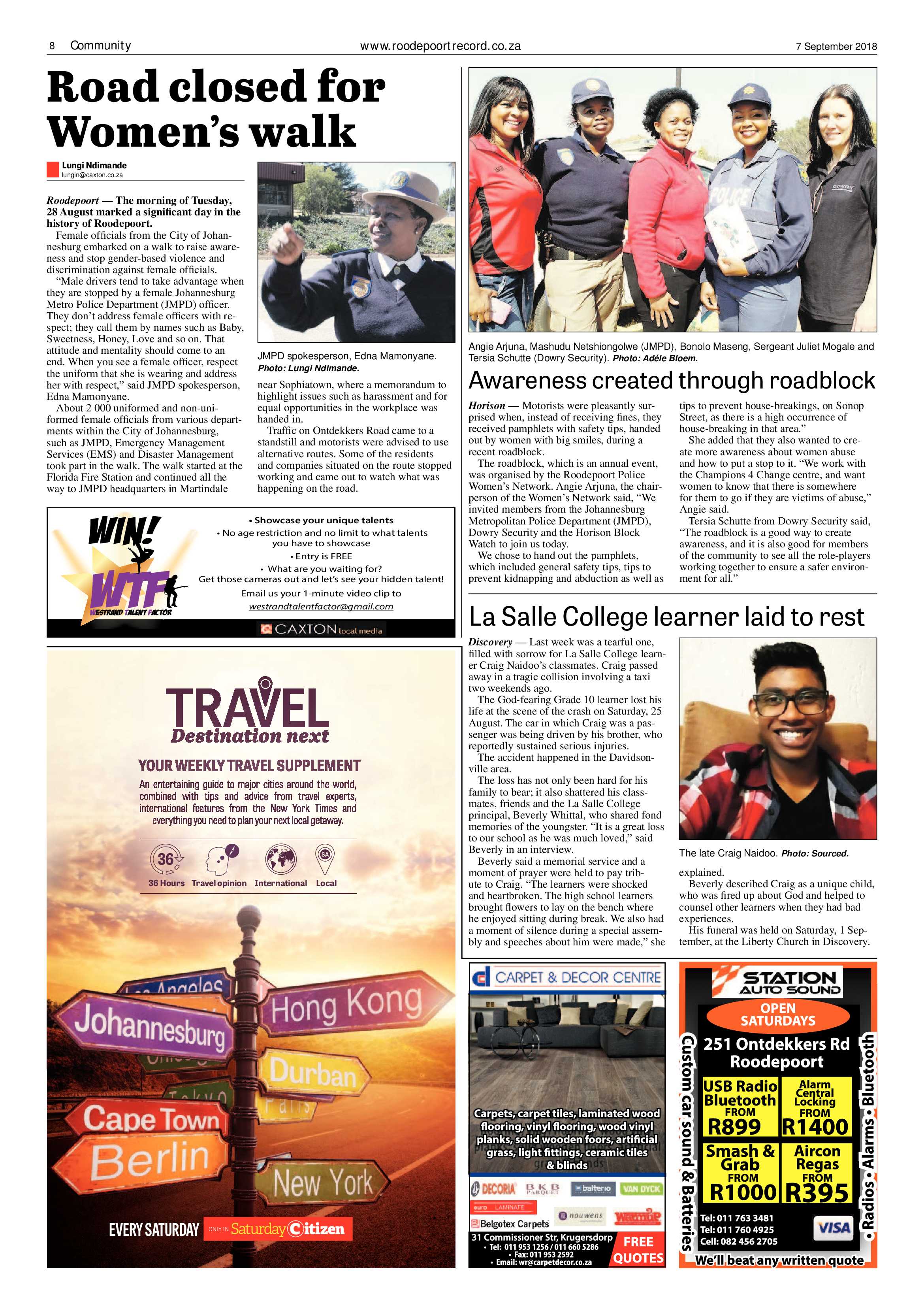 Roodepoort Record 7 September 2018 page 8