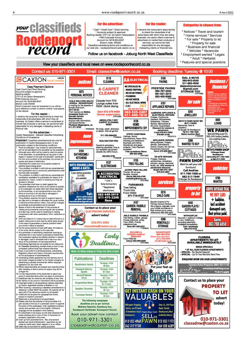 Roodepoort Record 8 April 2022 page 6