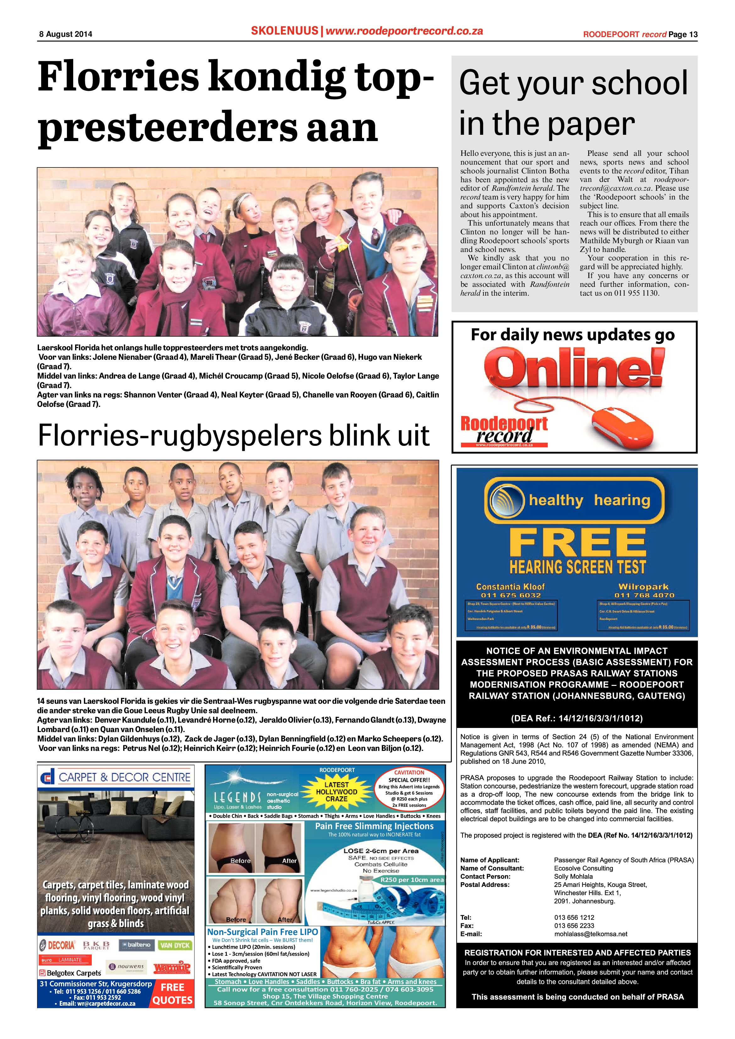 Roodepoort Record 8 August 2014 page 13