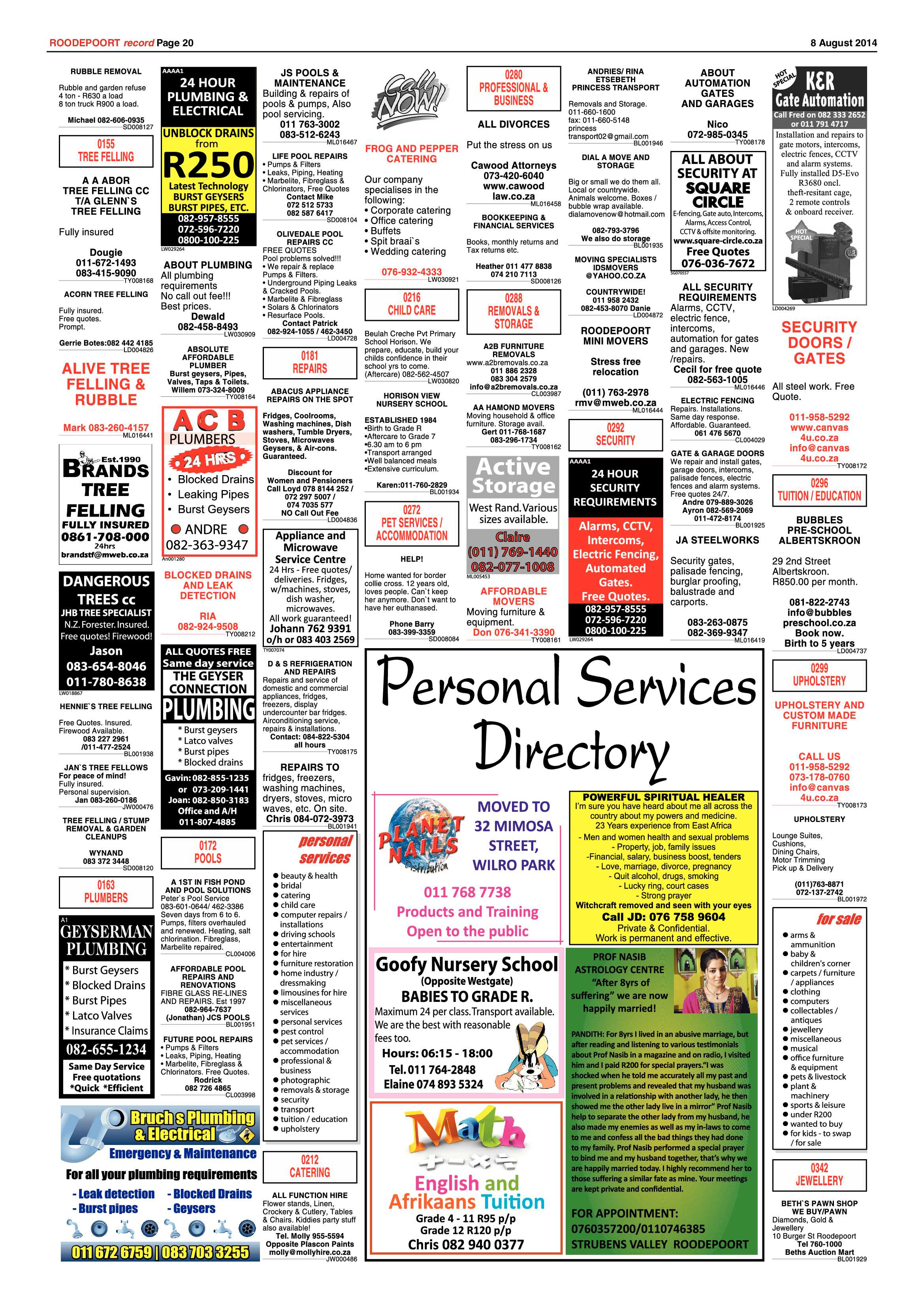 Roodepoort Record 8 August 2014 page 20