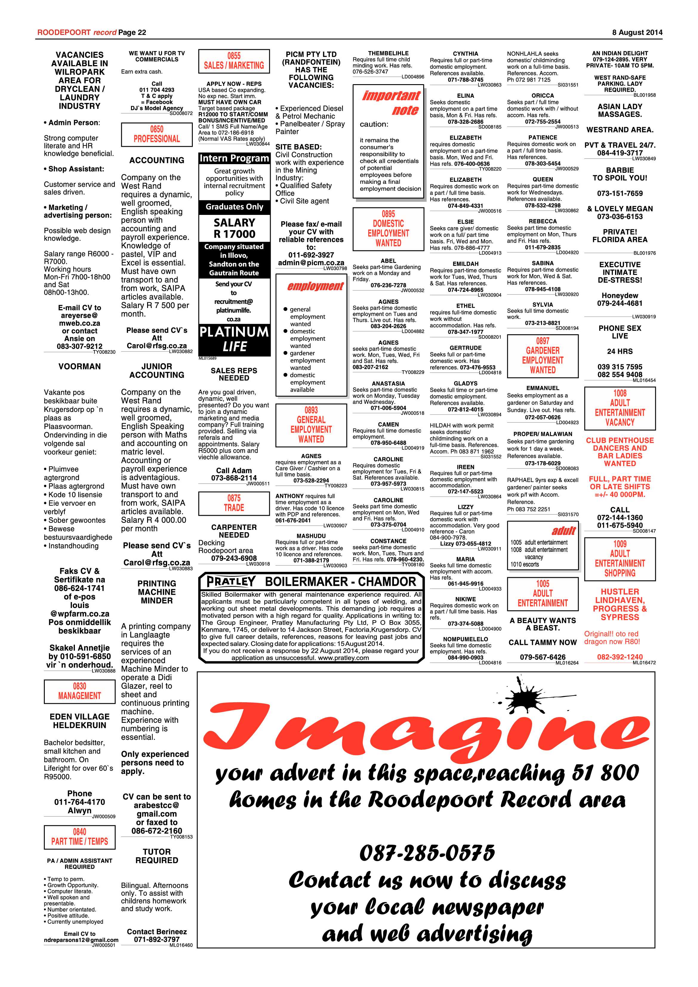 Roodepoort Record 8 August 2014 page 22