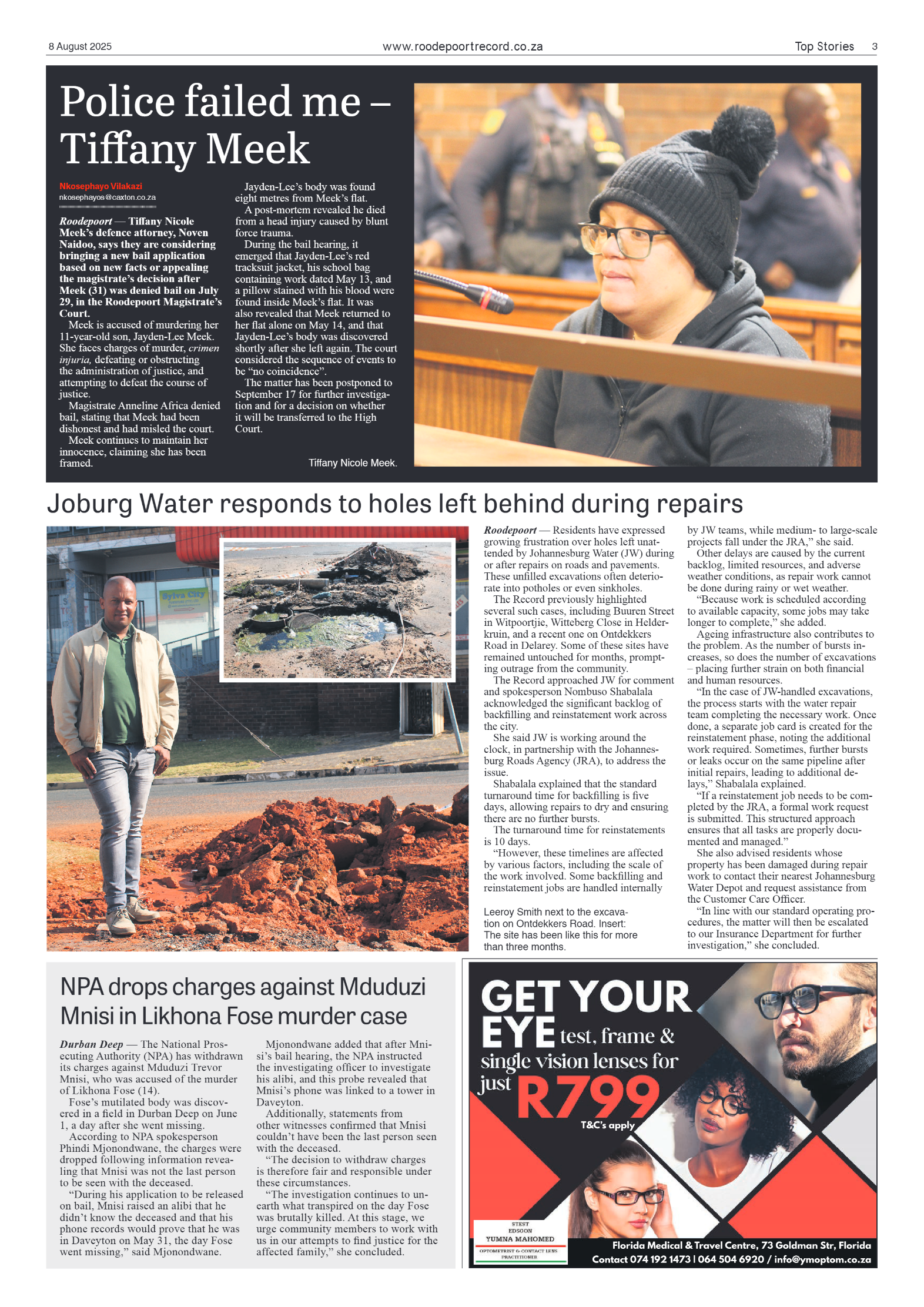 Roodepoort Record 8 August 2025 page 3