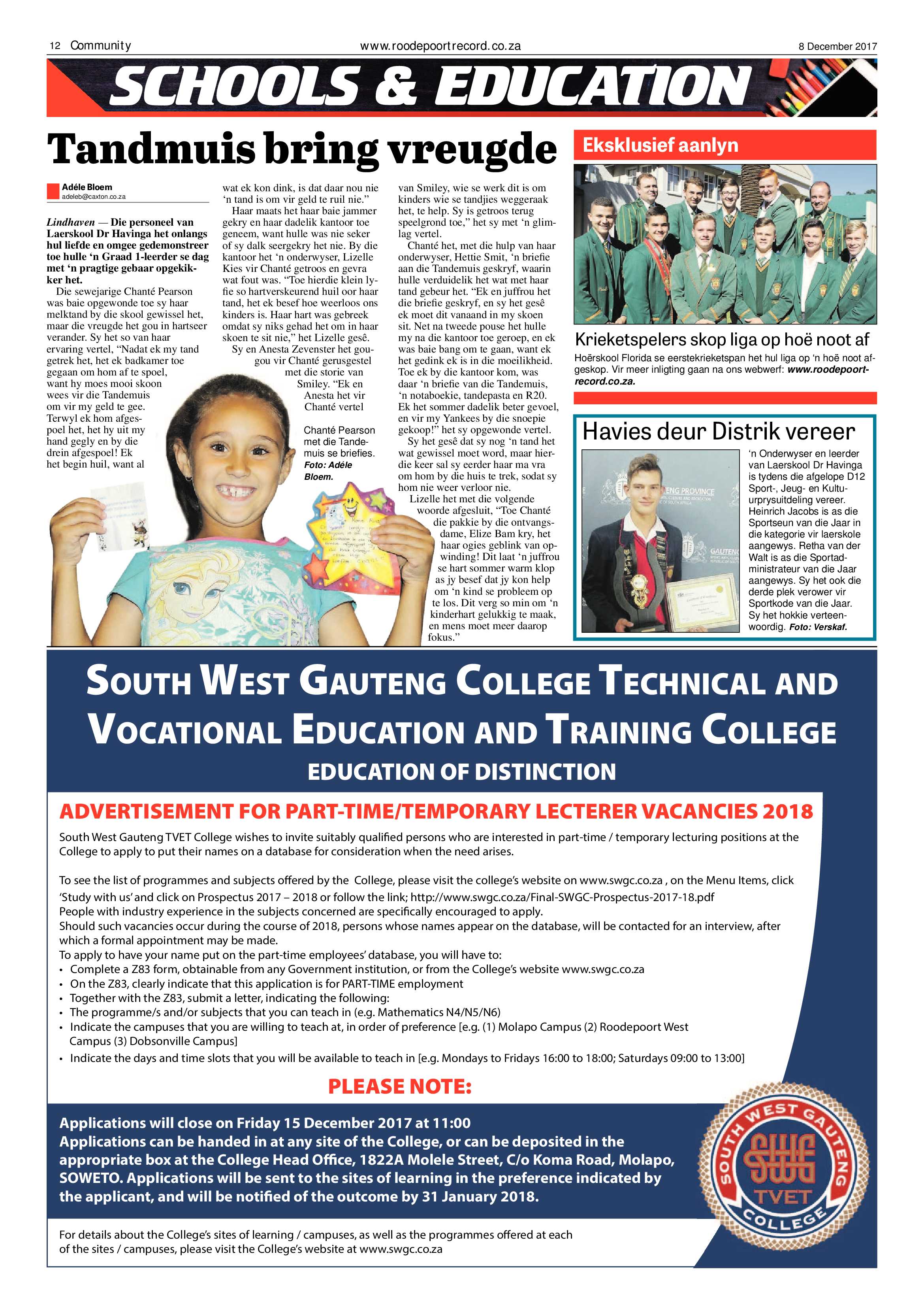 Roodepoort Record 8 December 2017 page 12