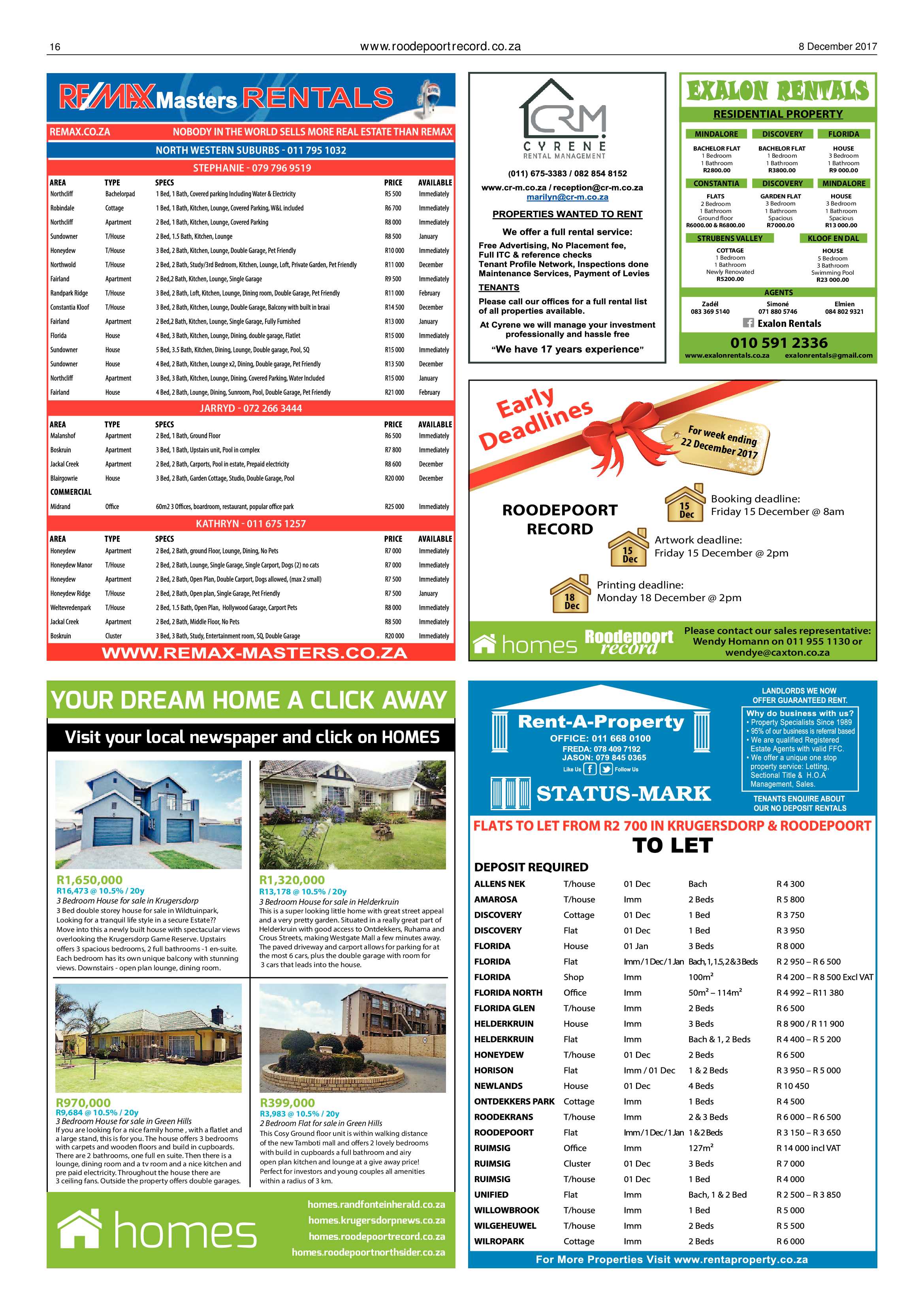 Roodepoort Record 8 December 2017 page 16
