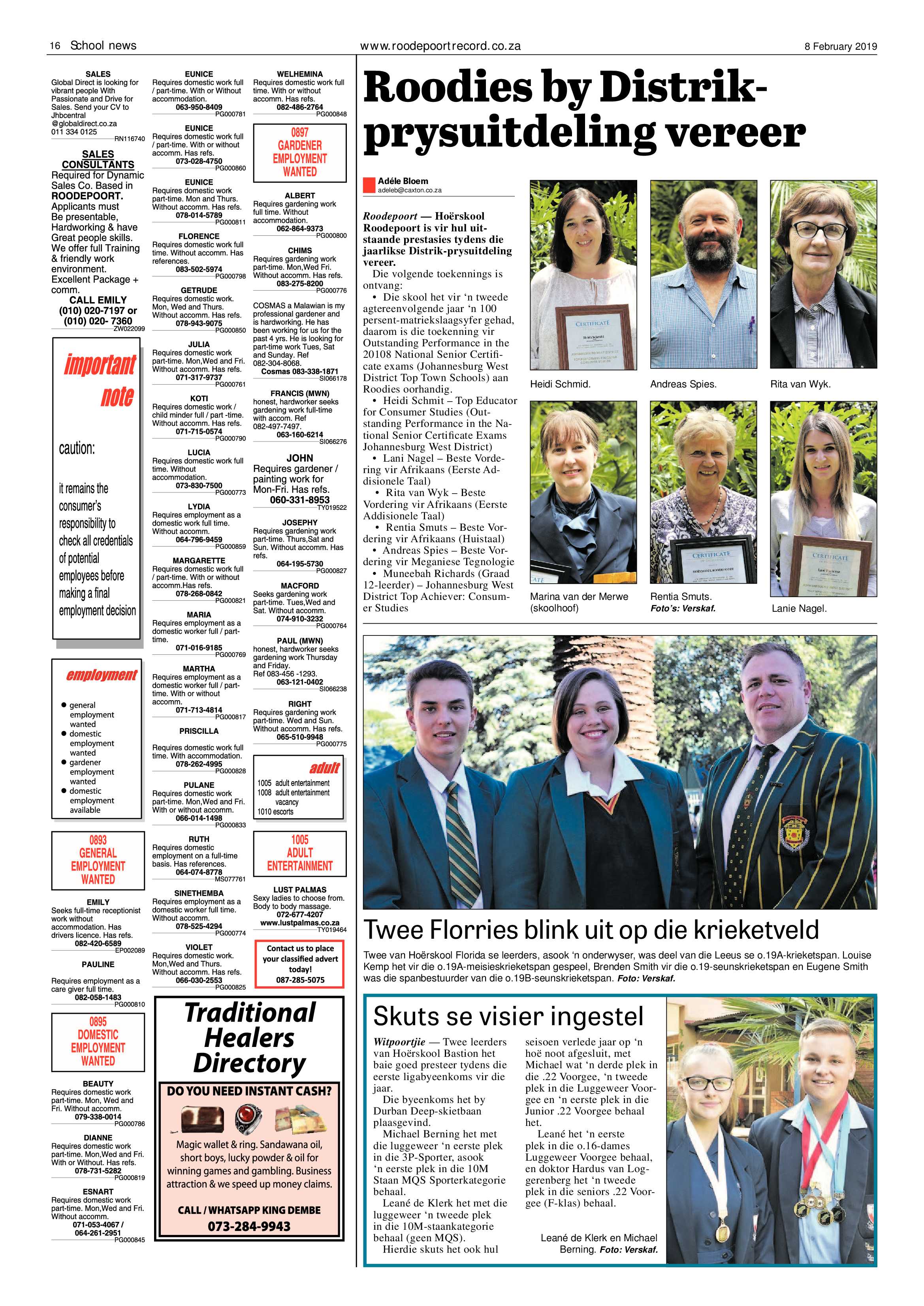 Roodepoort Record 8 February 2019 page 16