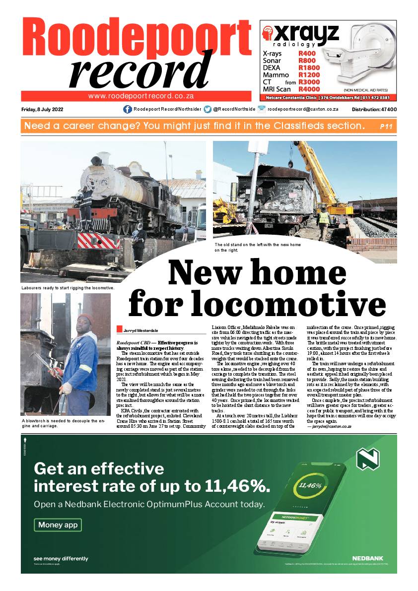 Roodepoort Record 8 July 2022 page 1