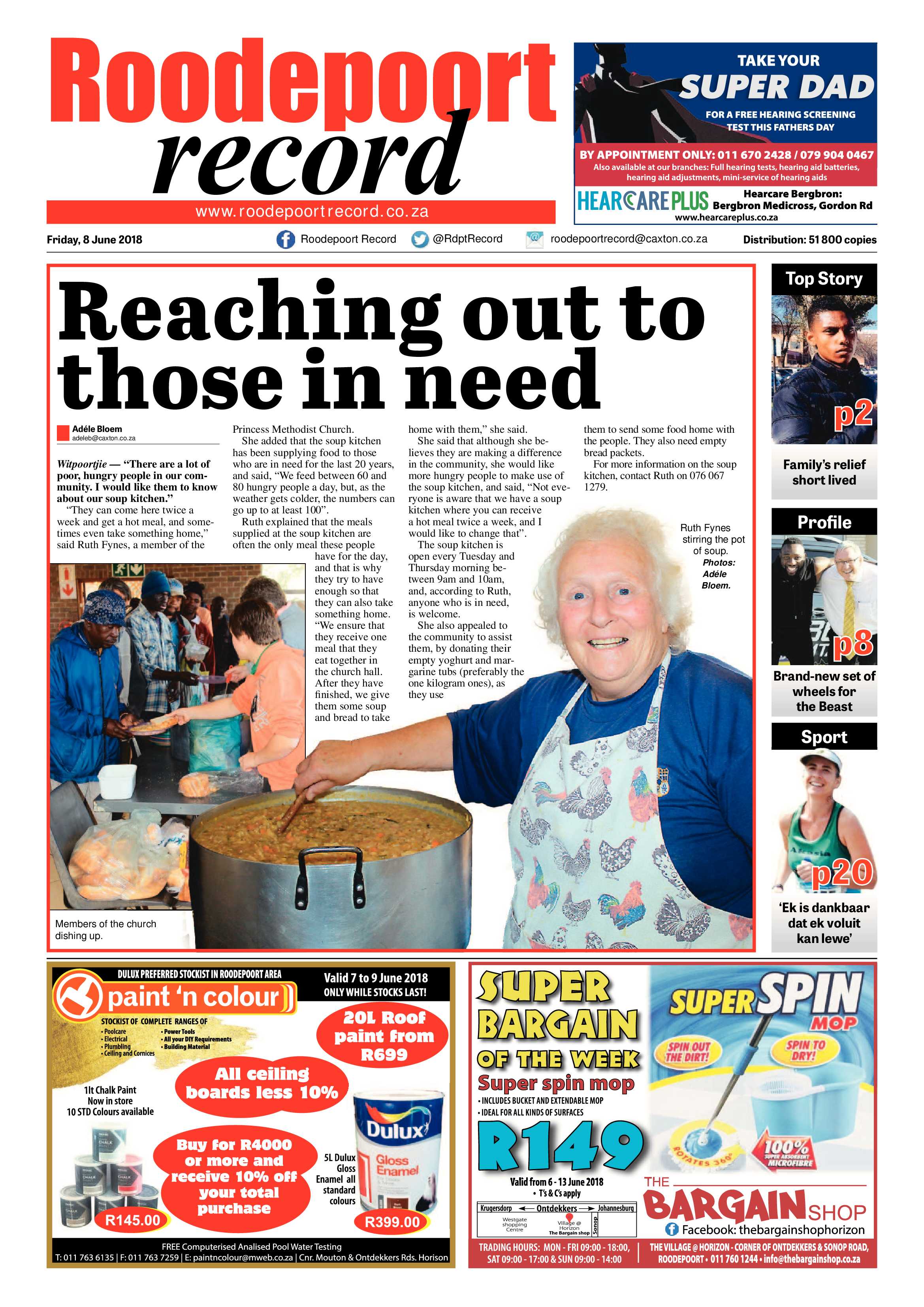 Roodepoort Record 8 June 2018 page 1