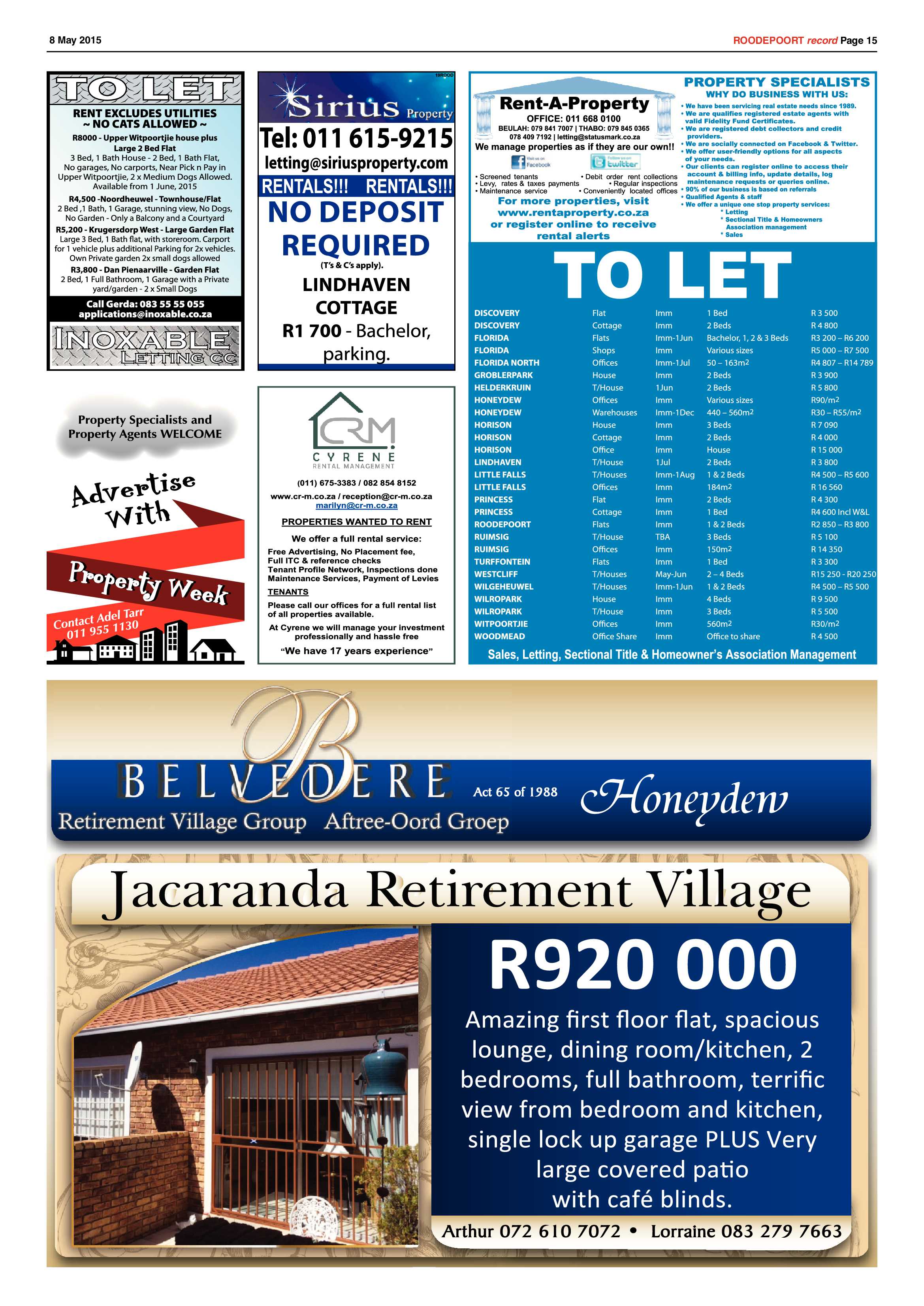 Roodepoort Record 8 May 2015 page 23