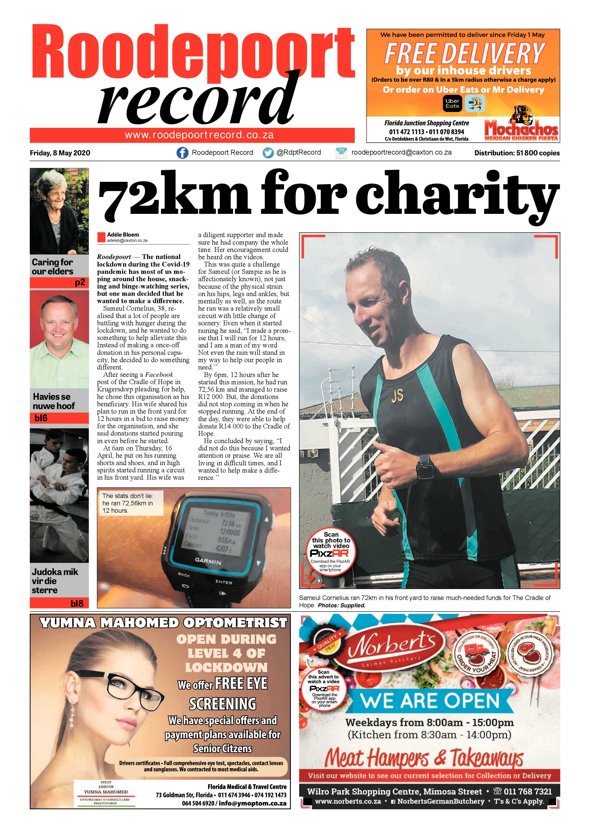 Roodepoort Record 8 May 2020 page 1