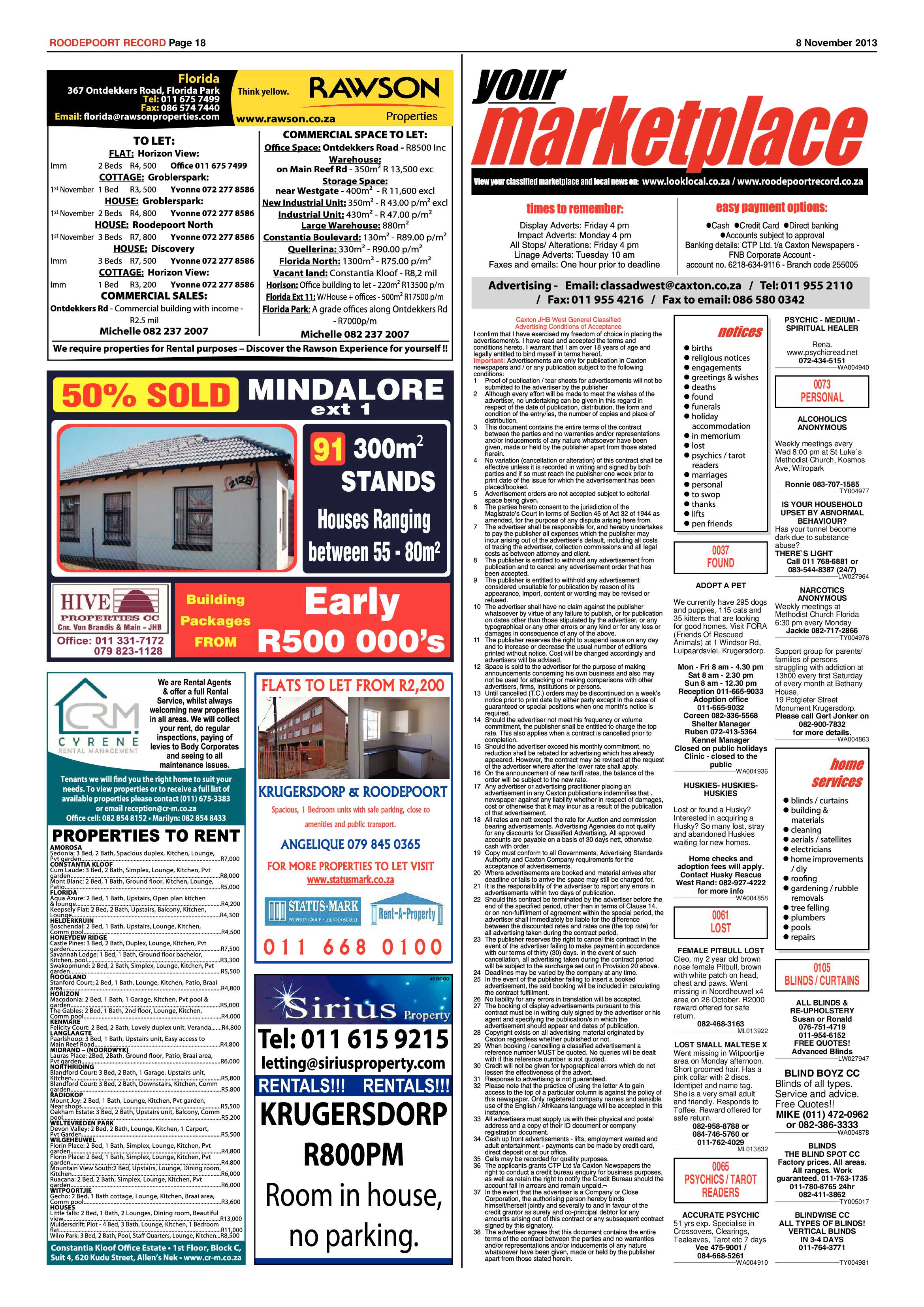 Roodepoort Record 8 November 2013 page 18