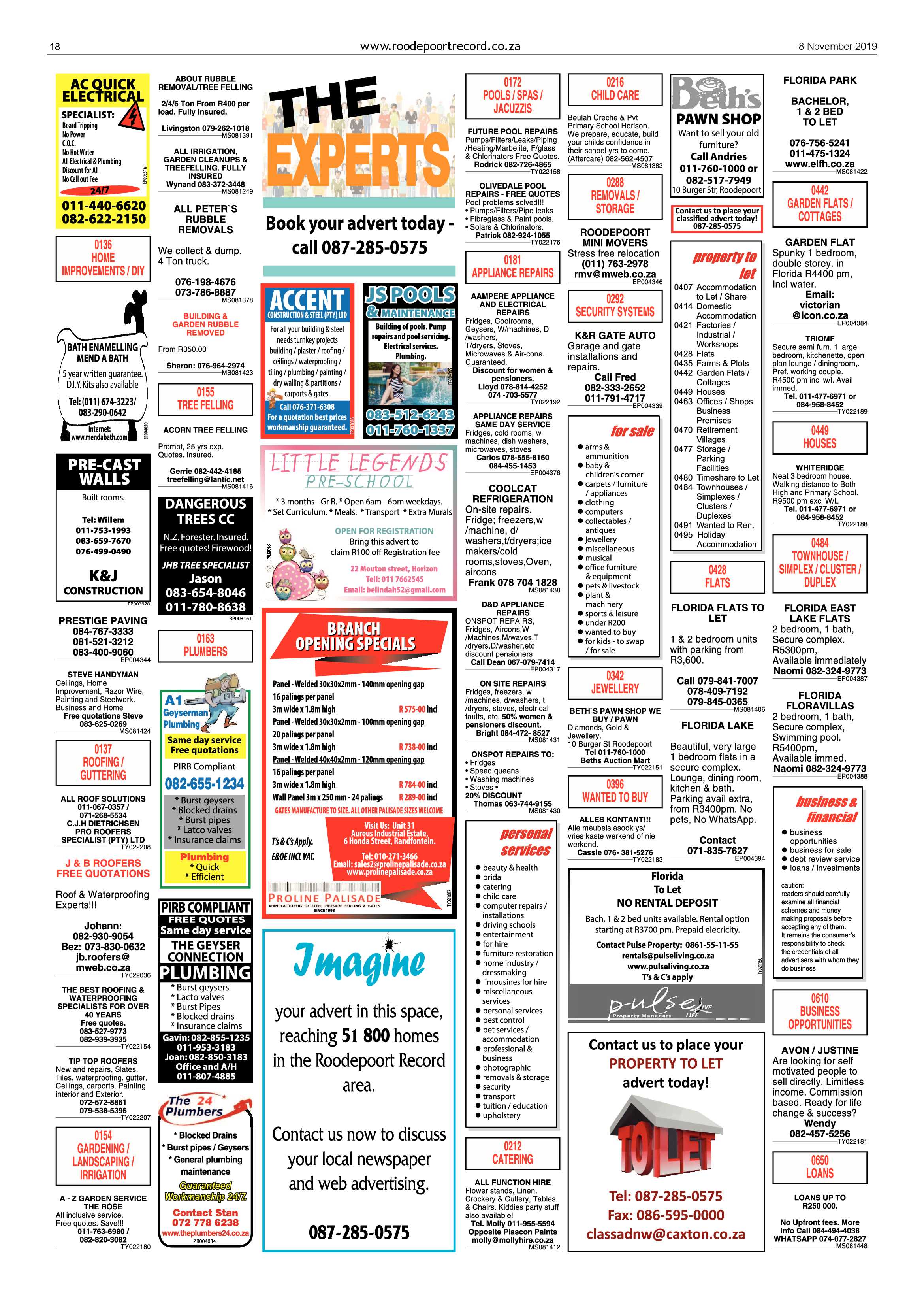 Roodepoort Record 8 November 2019 page 18