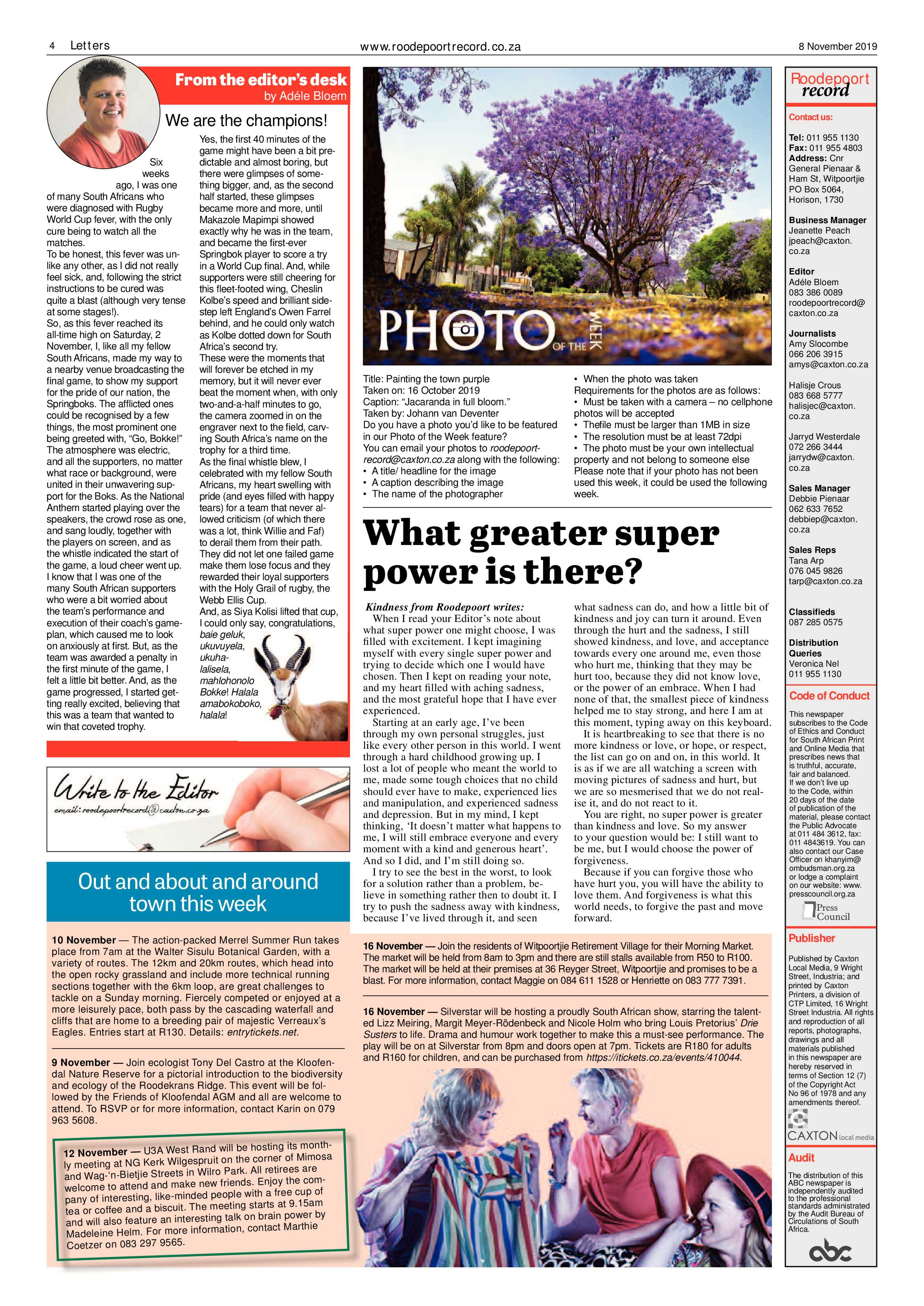 Roodepoort Record 8 November 2019 page 4