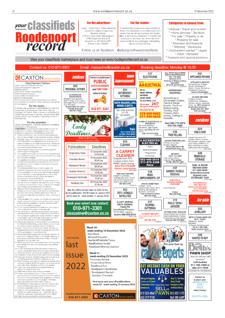 Roodepoort Record 9 December 2022 page 10