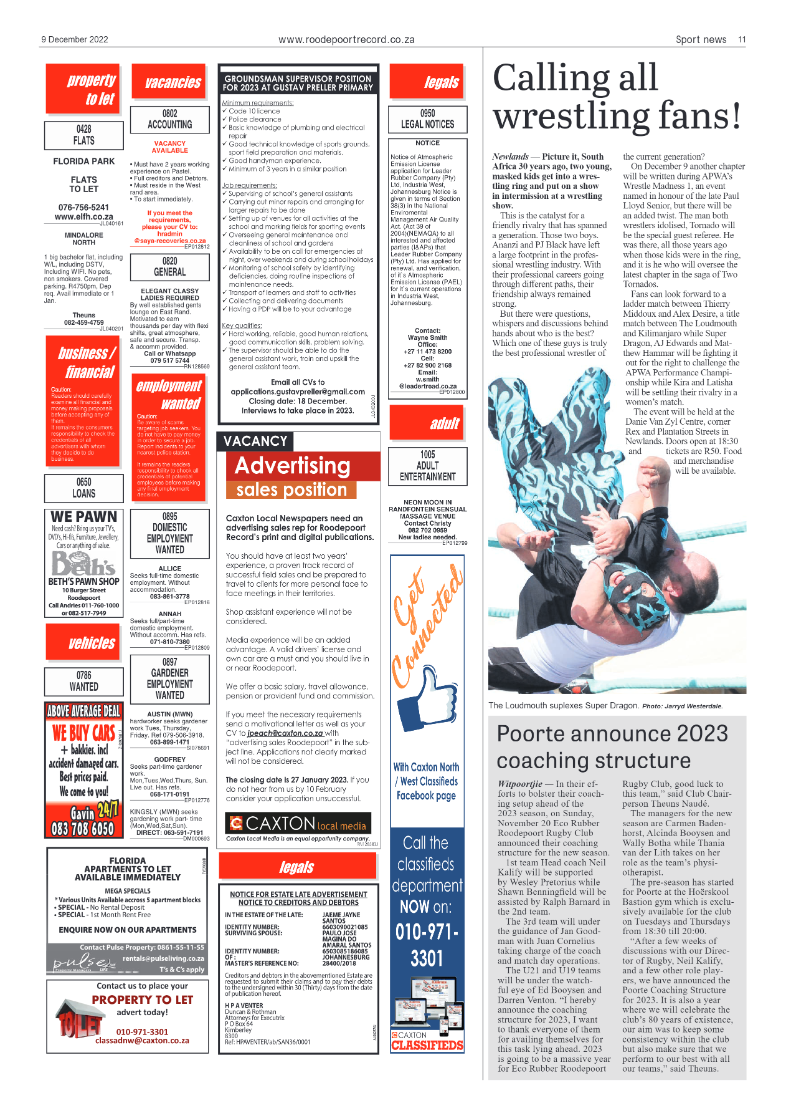 Roodepoort Record 9 December 2022 page 11