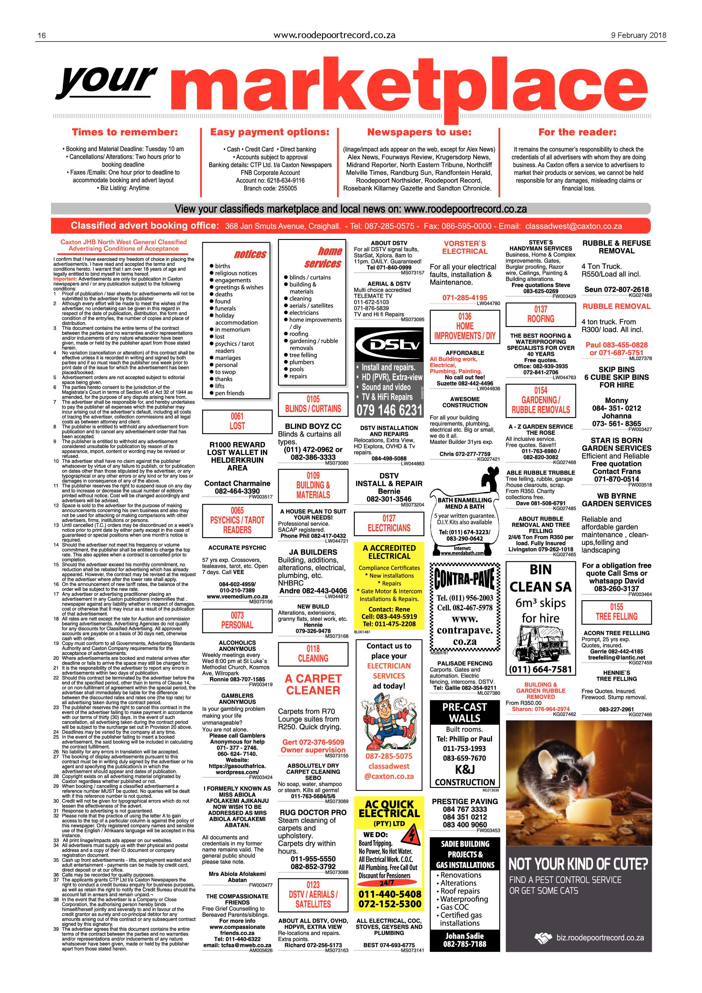 Roodepoort Record 9 February 2018 page 16