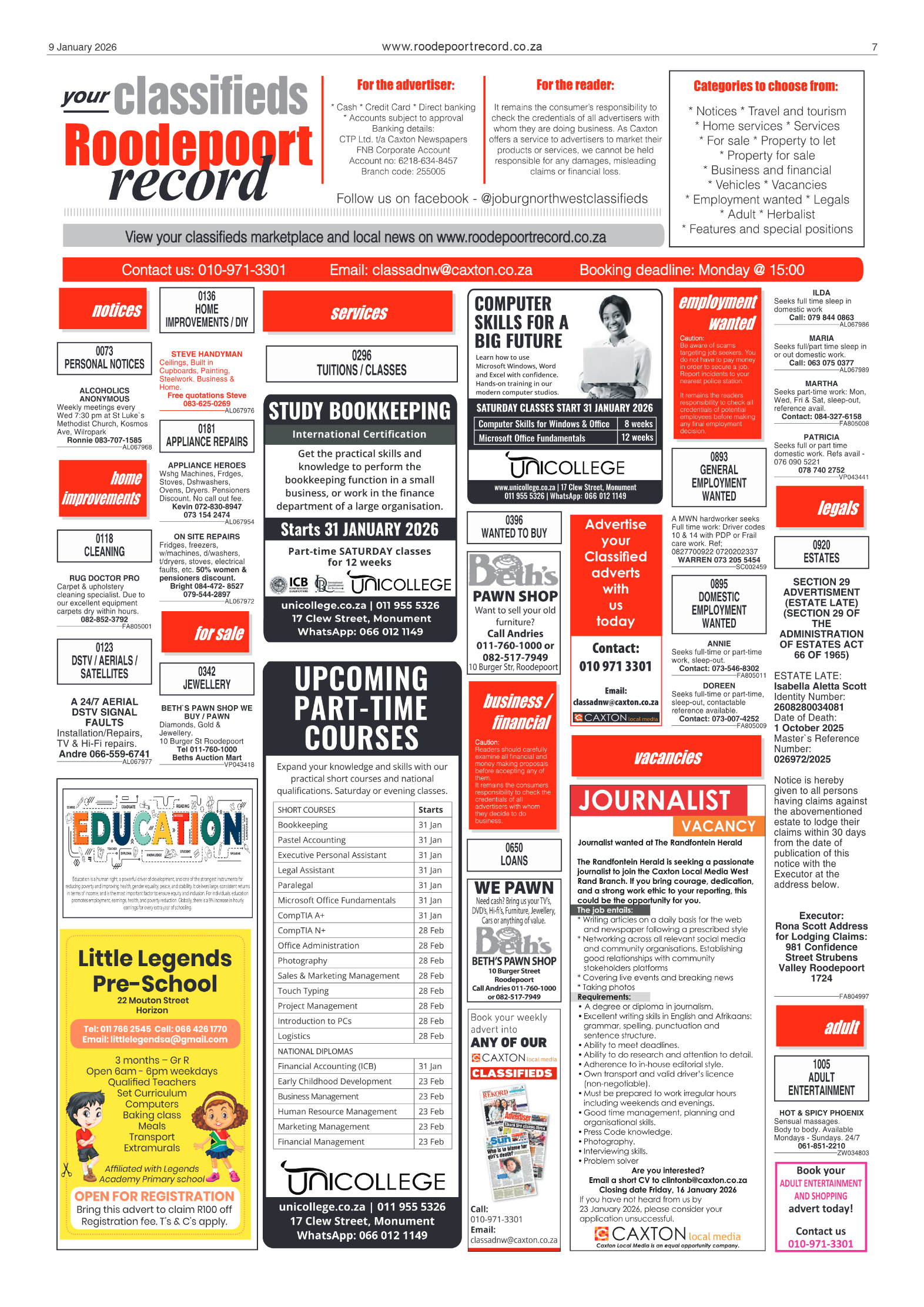 Roodepoort Record 9 January 2026 page 7