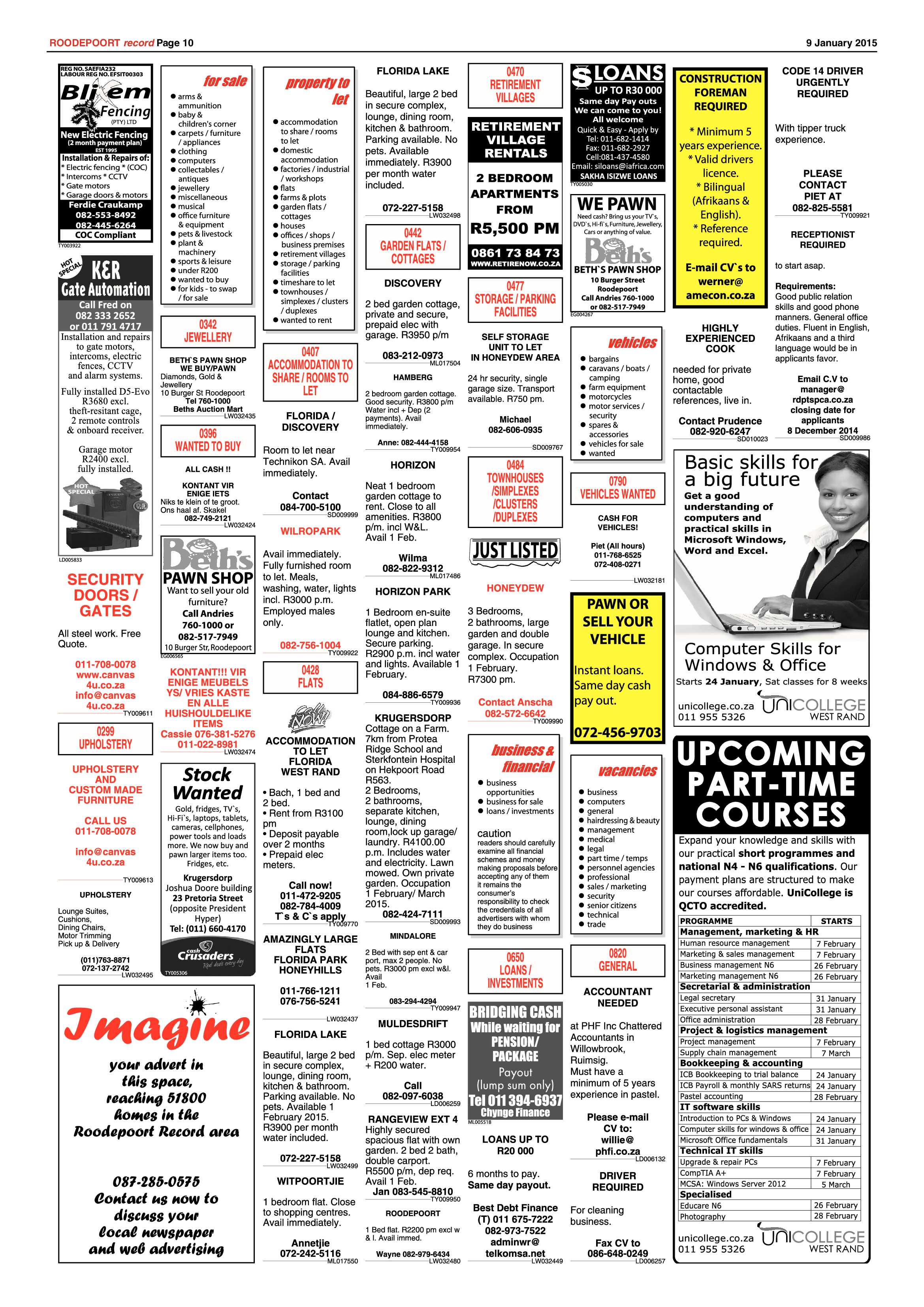 Roodepoort Record 9 January 2015 page 14