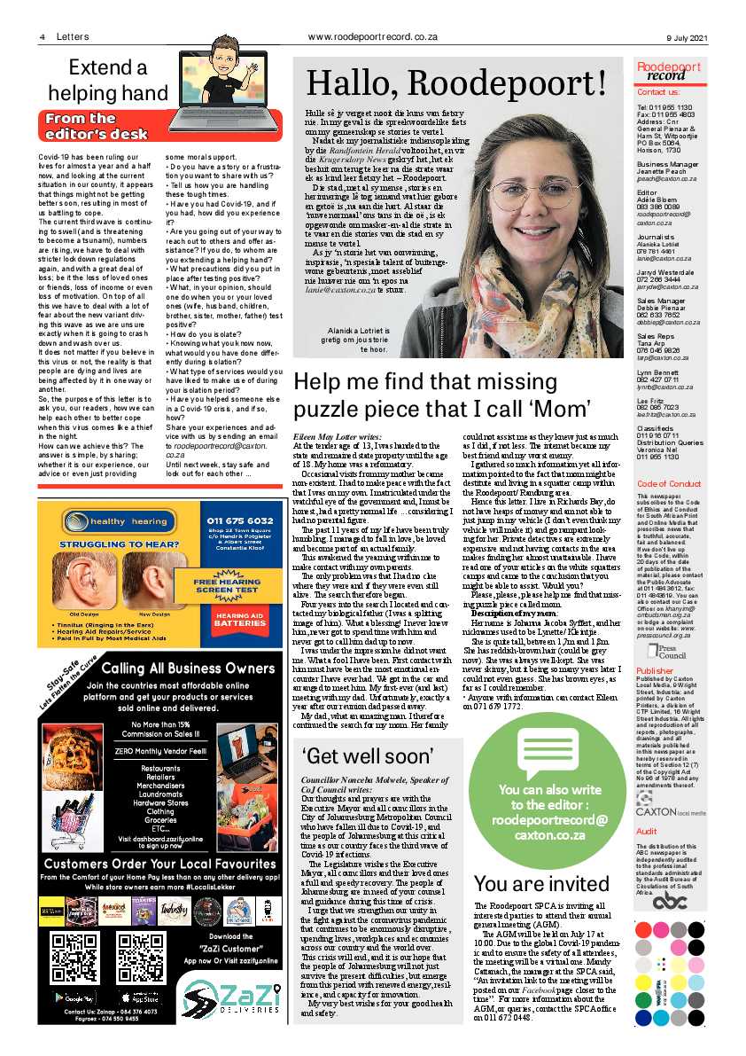Roodepoort Record 9 July 2021 page 4