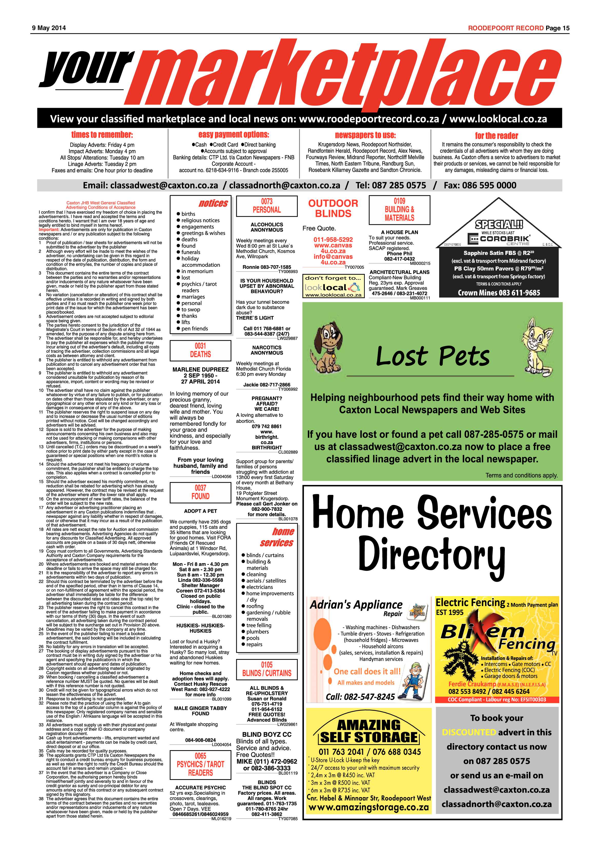 Roodepoort Record 9 May 2014 page 15