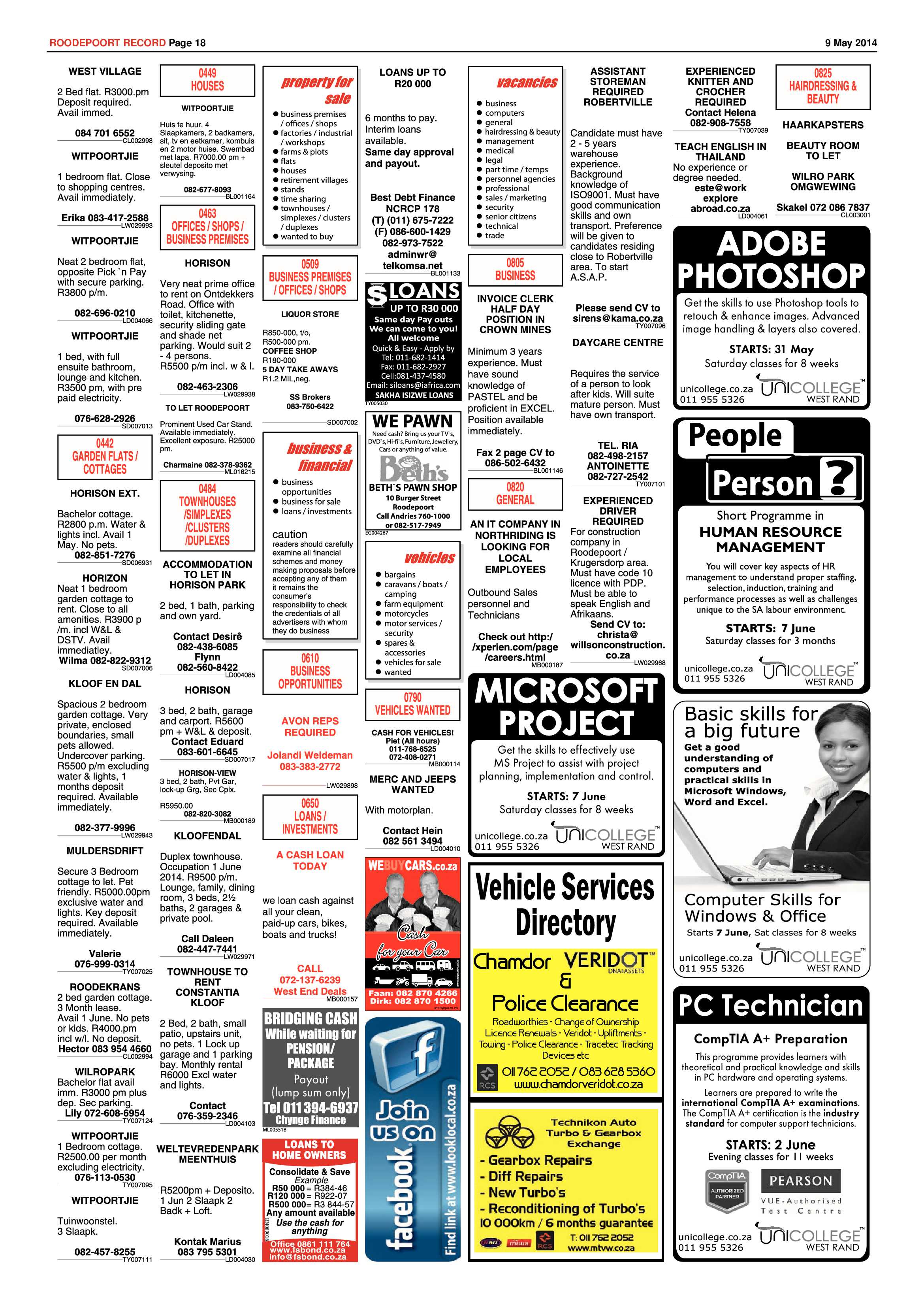 Roodepoort Record 9 May 2014 page 18