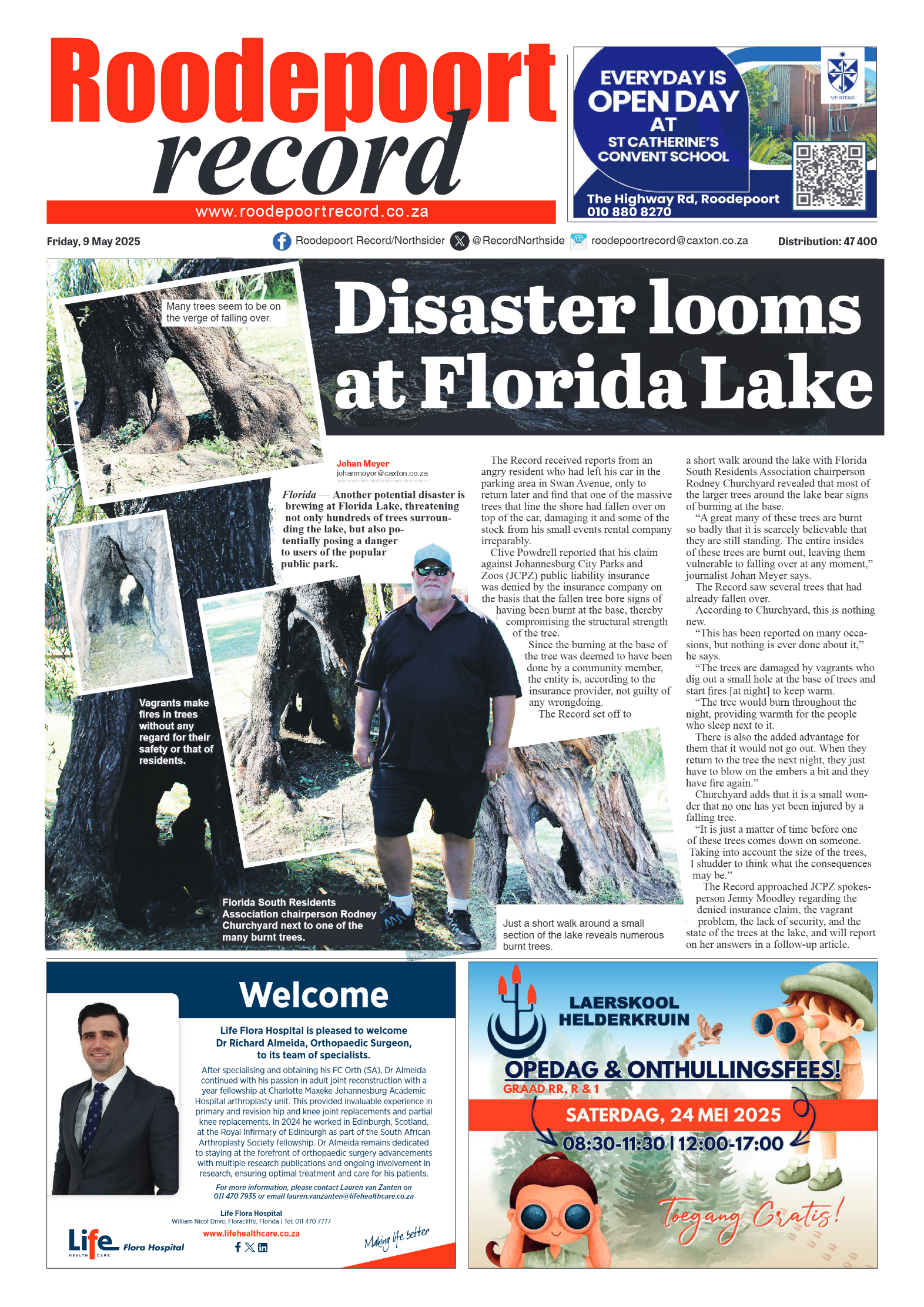 Roodepoort Record 9 May 2025 page 1
