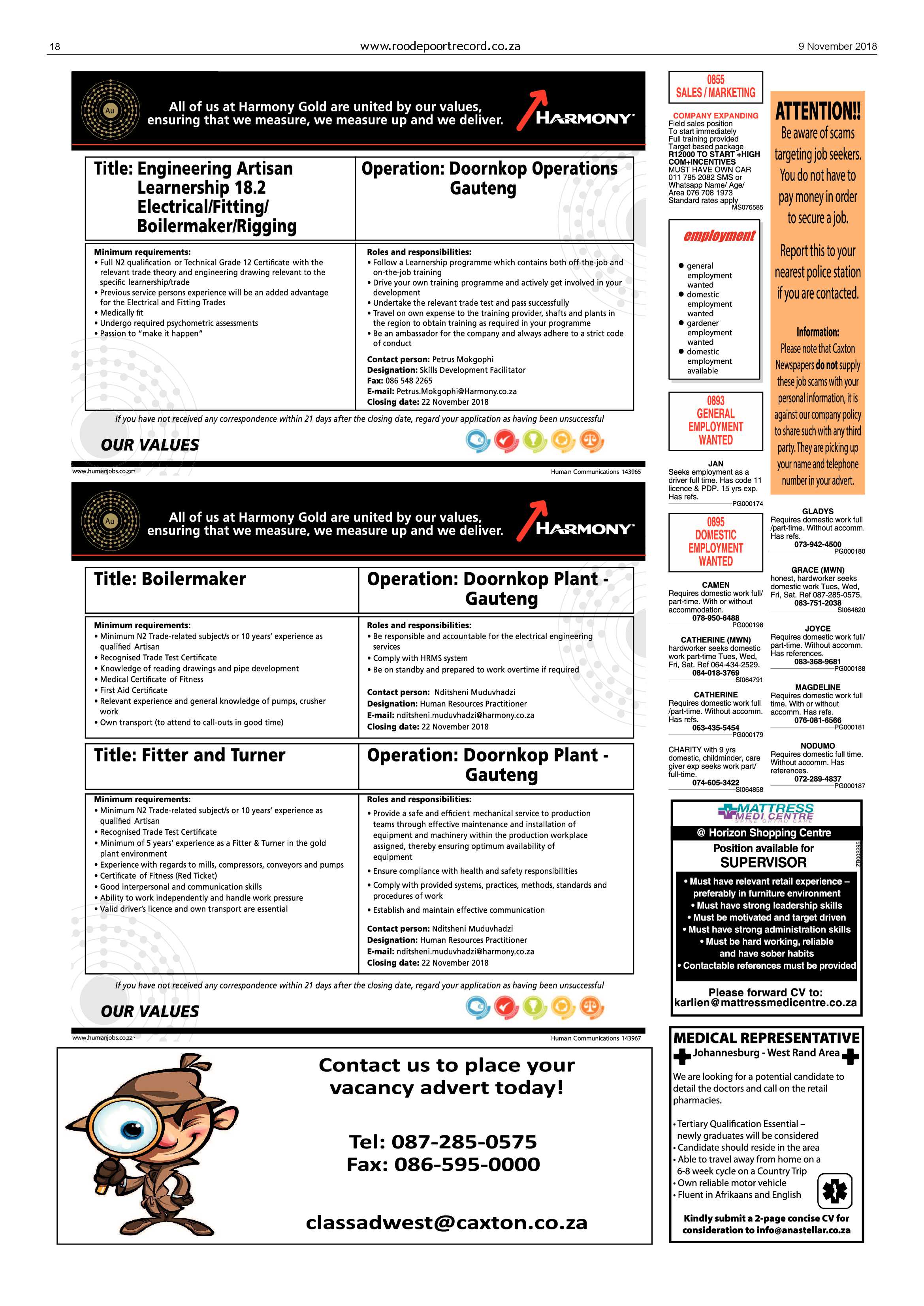 Roodepoort Record 9 November 2018 page 18