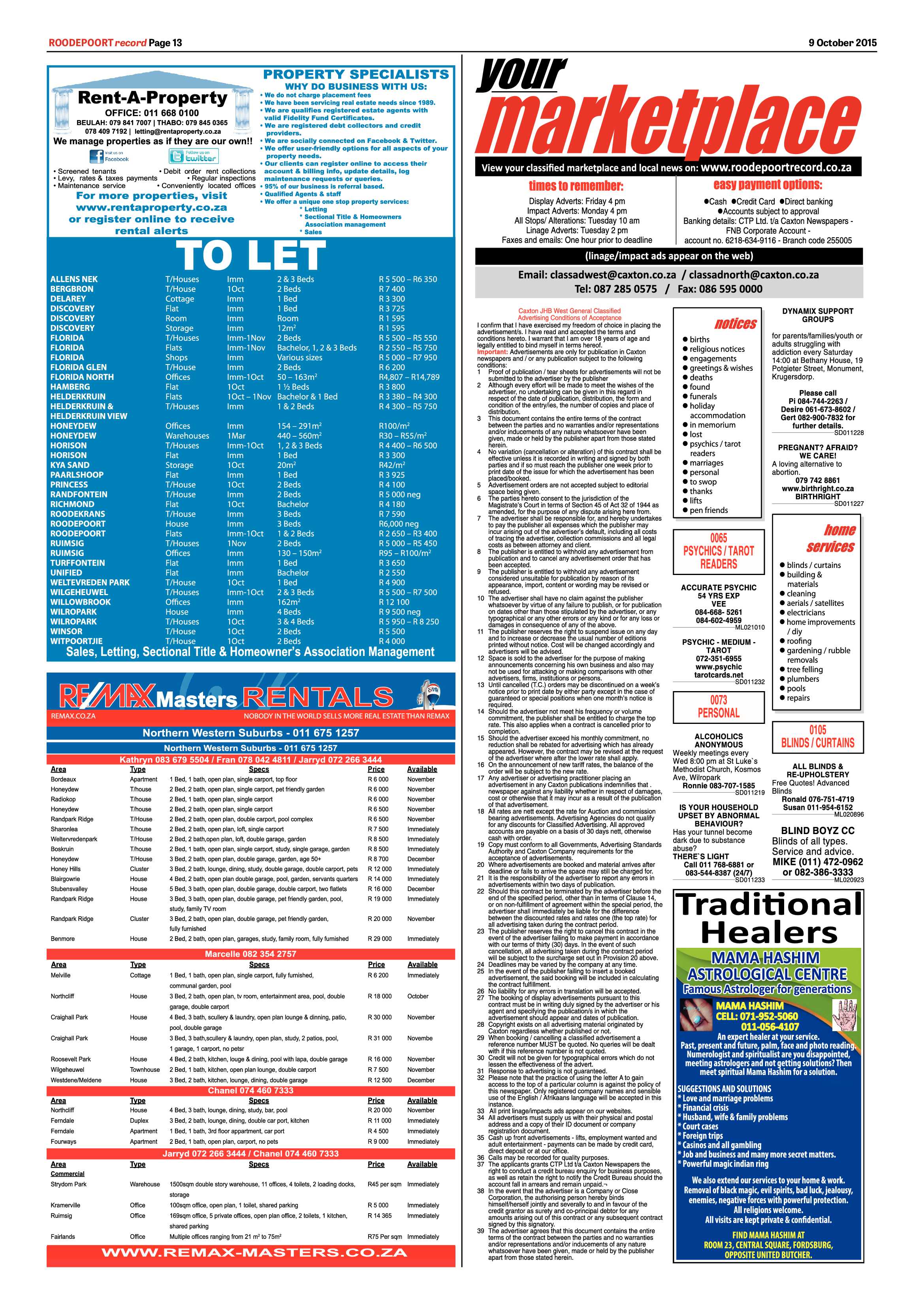 Roodepoort Record 9 October 2015 page 20