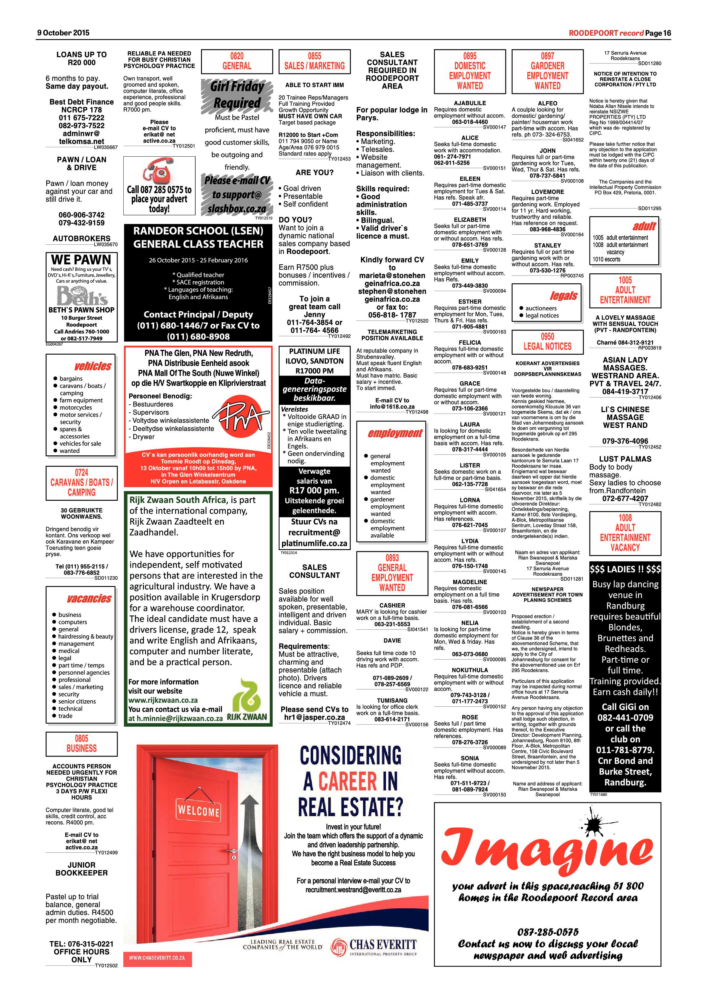 Roodepoort Record 9 October 2015 page 23