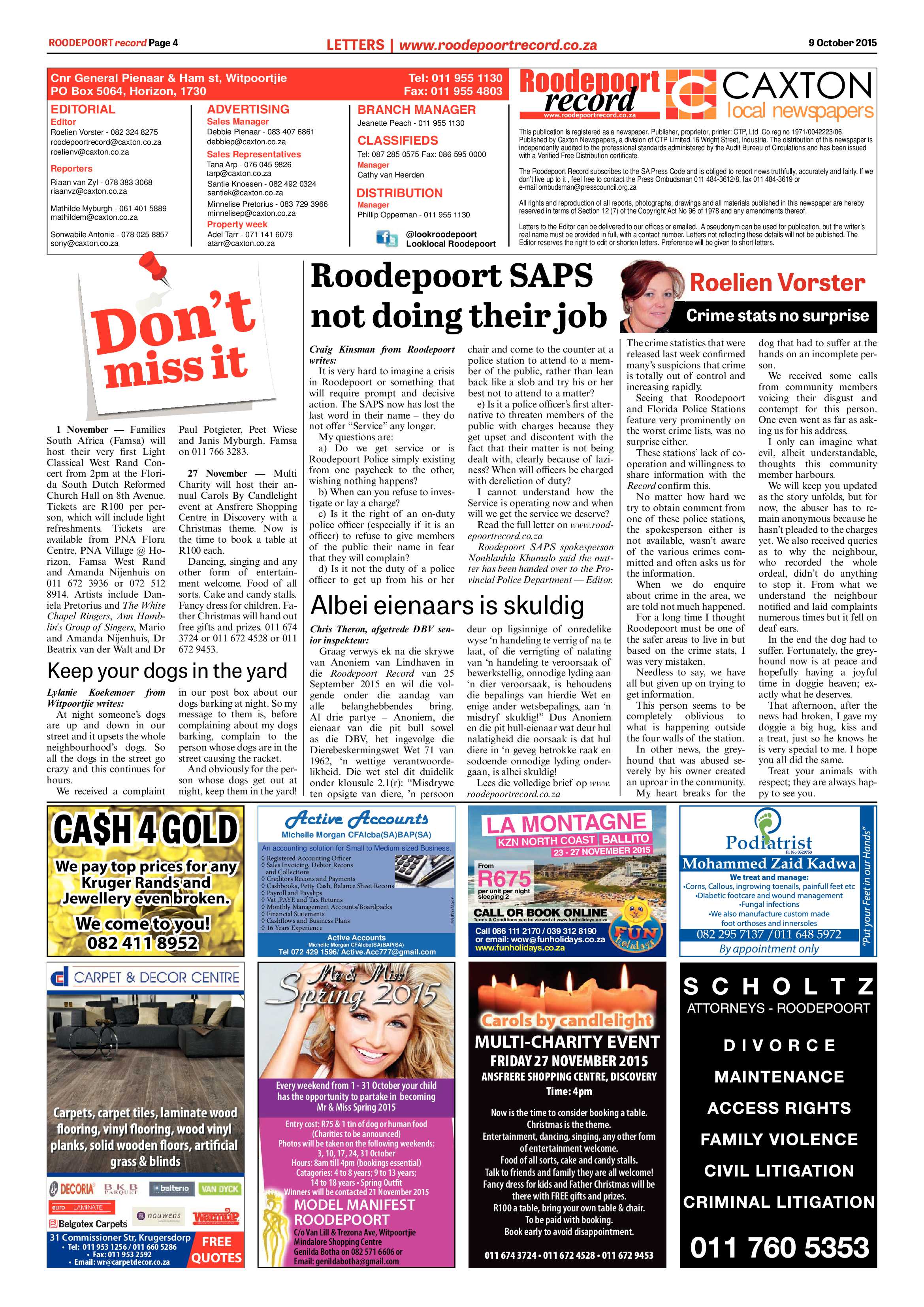 Roodepoort Record 9 October 2015 page 4