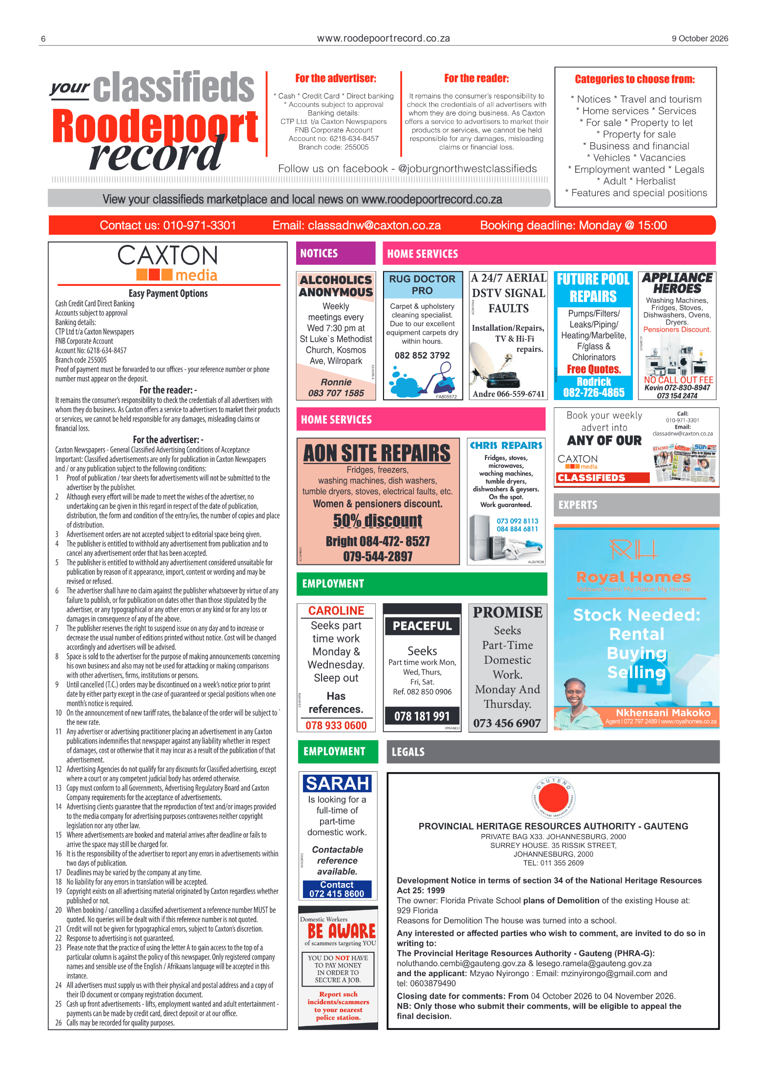 Roodepoort Record 9 October 2026 page 6