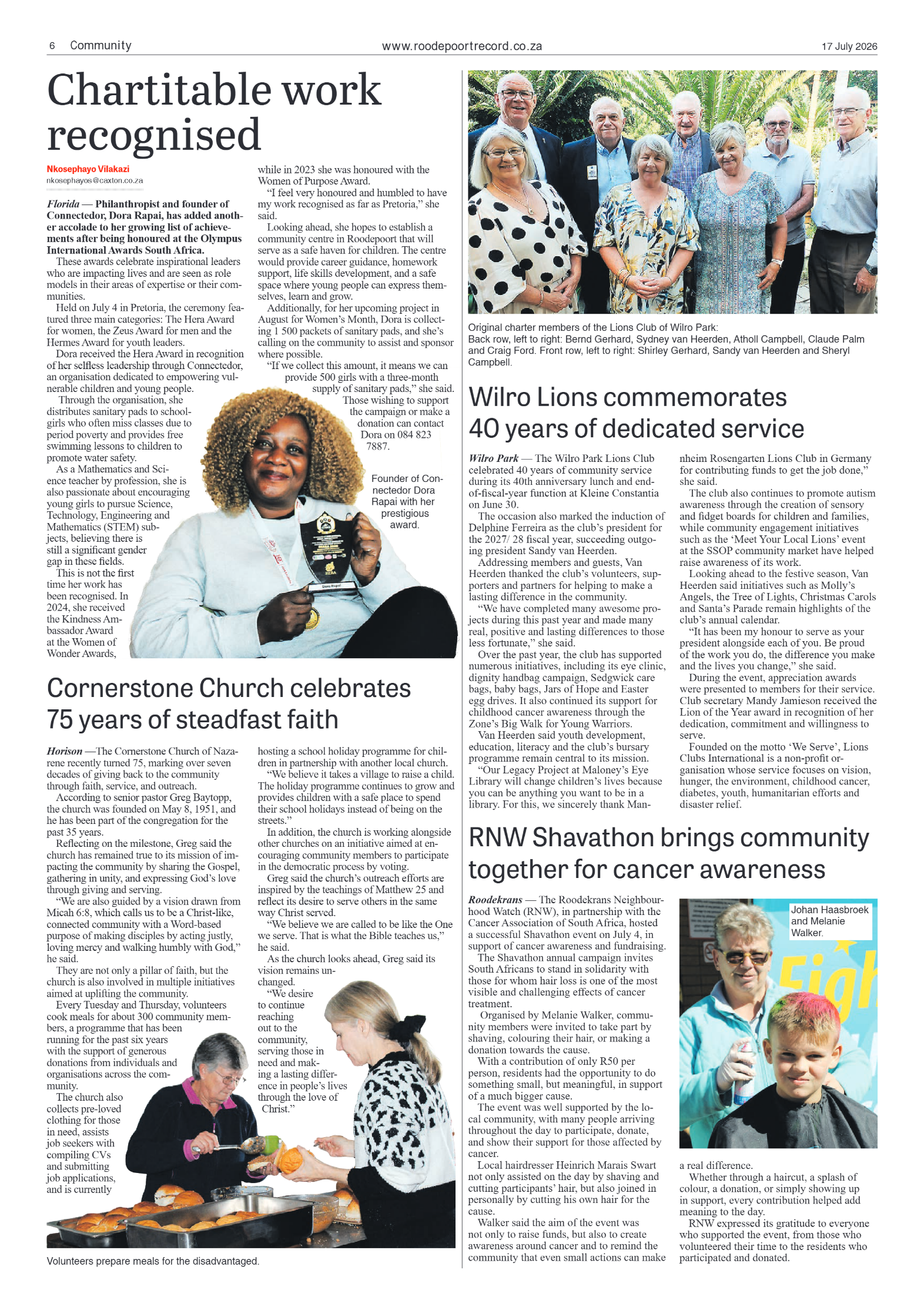 Roodepoort Record 17 July 2026 page 6